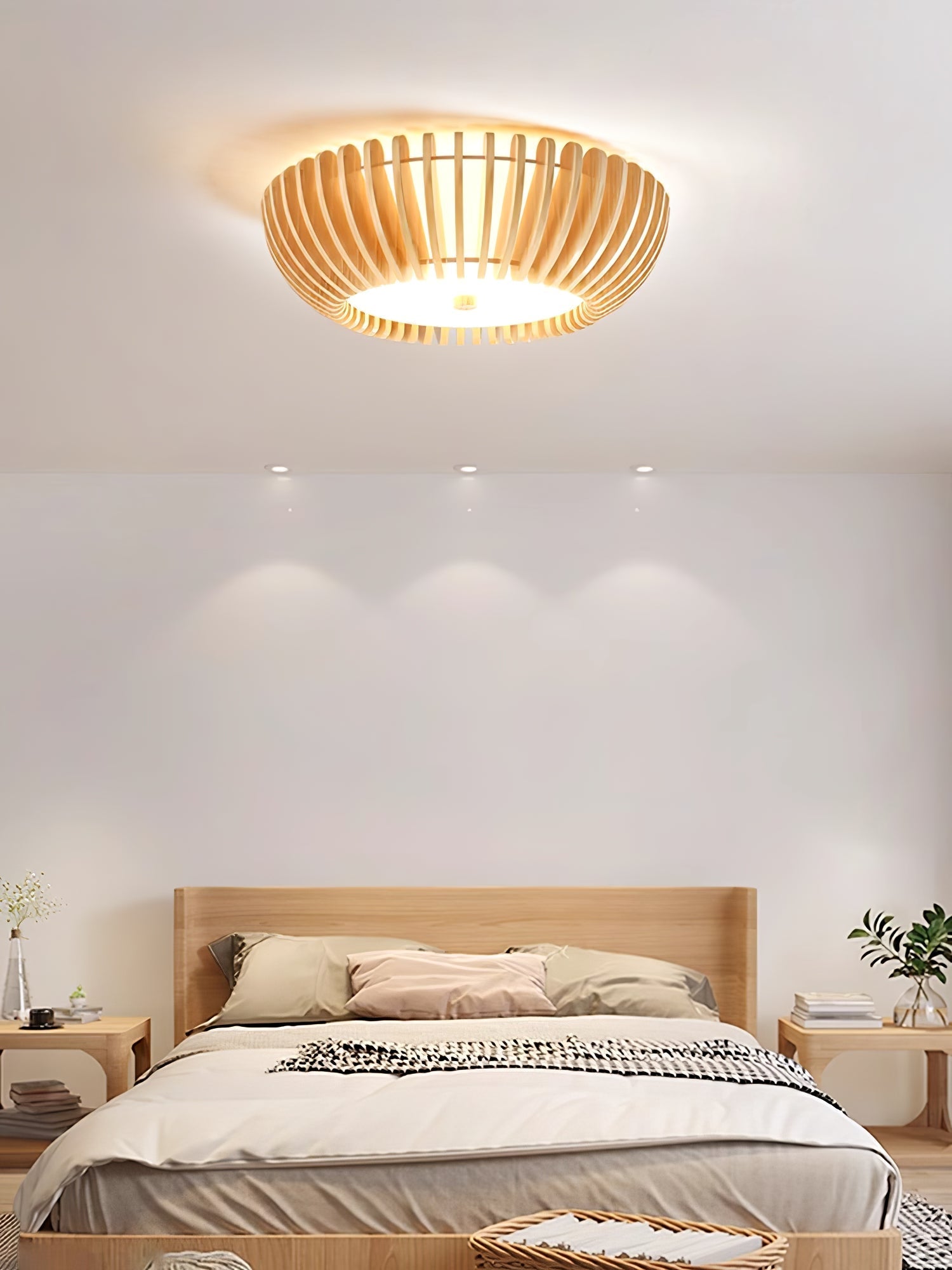 Vezorus Premium Elegance Wood Ceiling Lamp-Neutral Decor