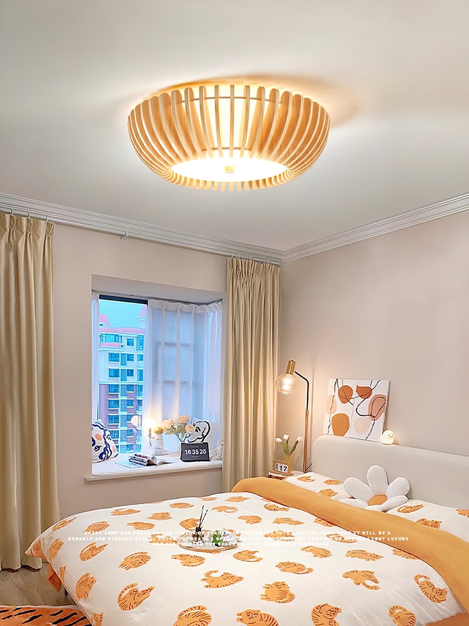 Vezorus Premium Elegance Wood Ceiling Lamp-Neutral Decor