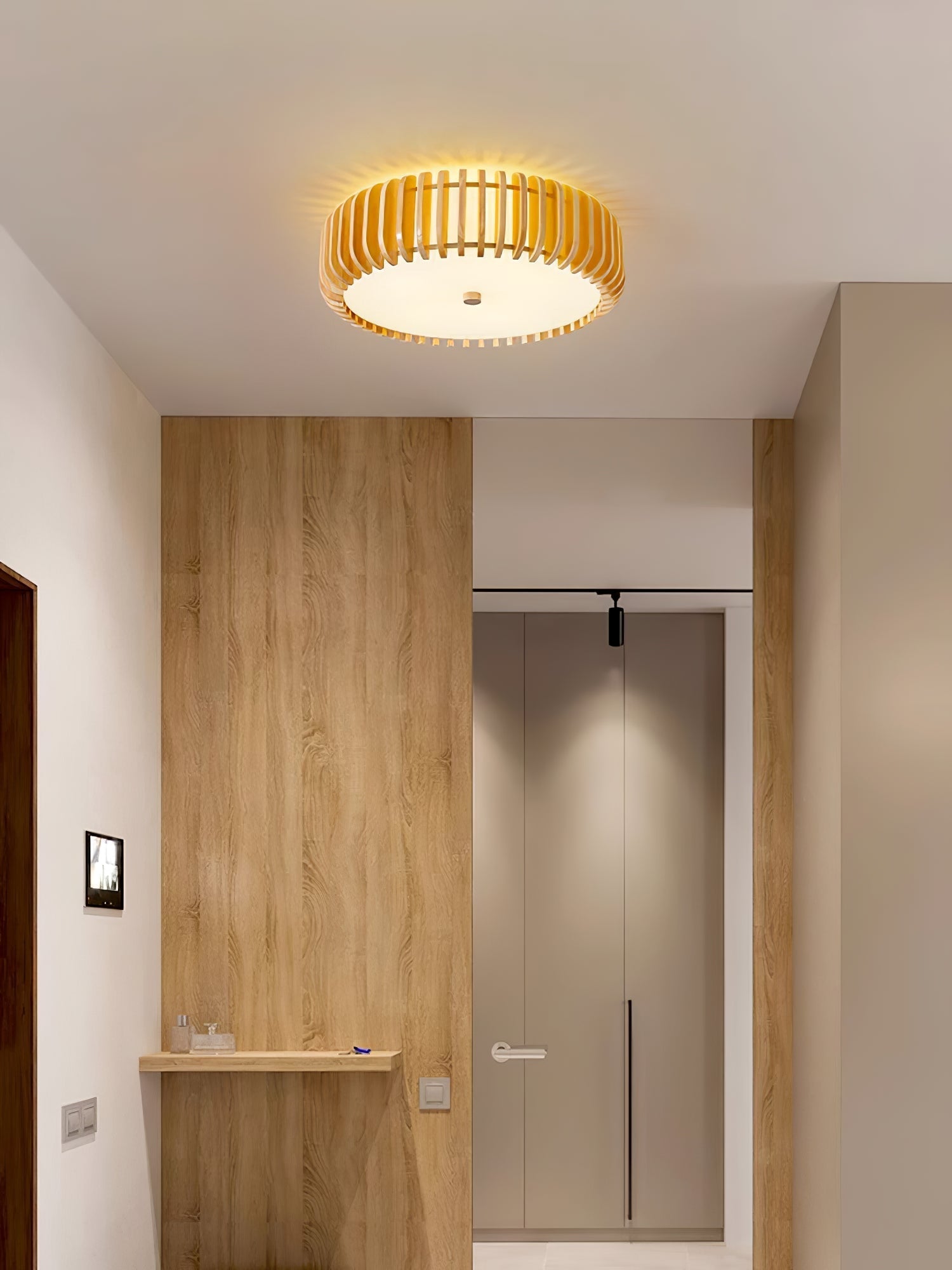 Vezorus Premium Elegance Wood Ceiling Lamp-Neutral Decor