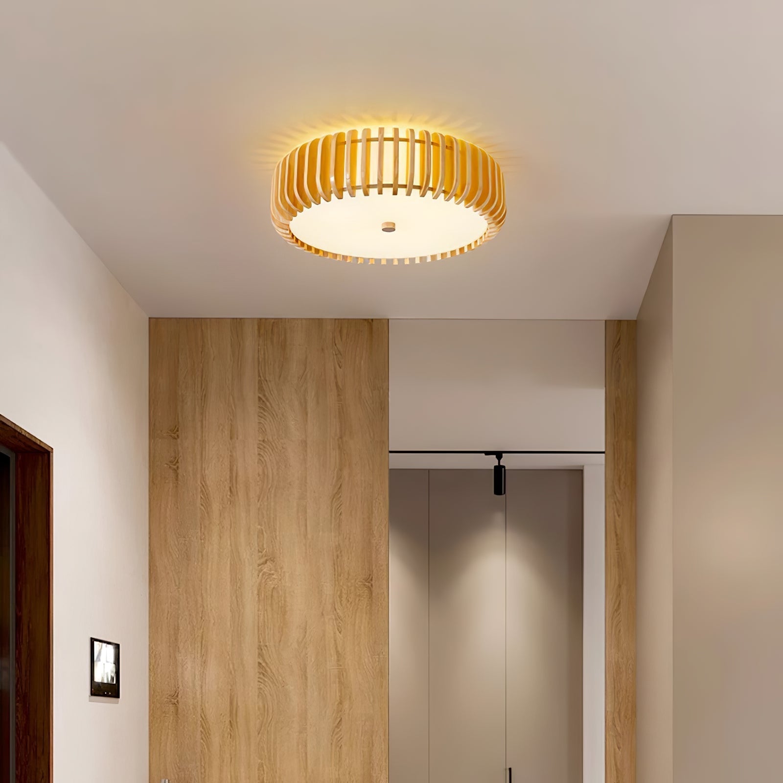 Vezorus Premium Elegance Wood Ceiling Lamp-Neutral Decor