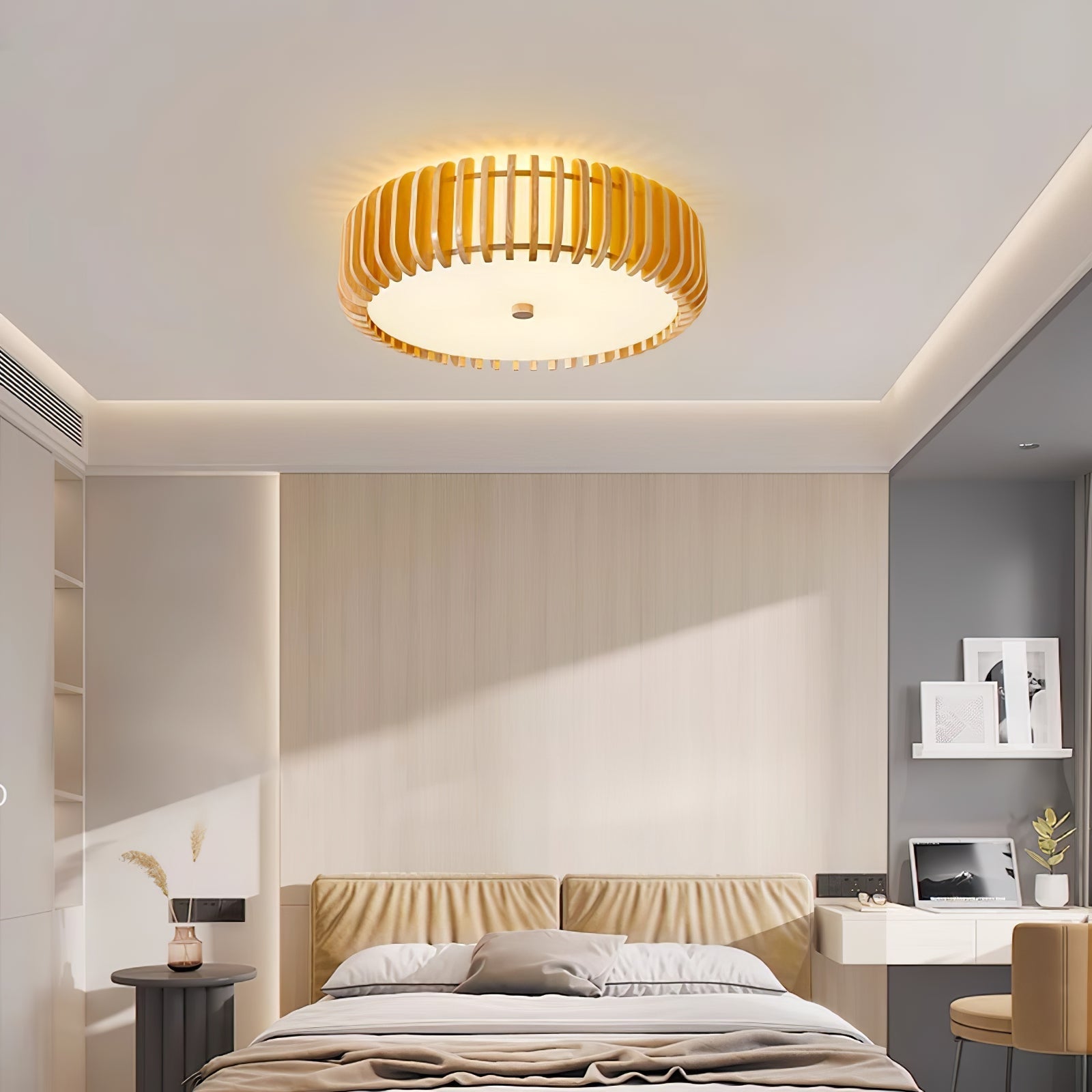 Vezorus Premium Elegance Wood Ceiling Lamp-Neutral Decor