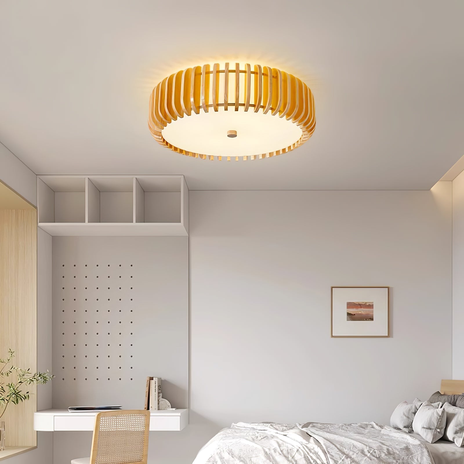 Vezorus Premium Elegance Wood Ceiling Lamp-Neutral Decor