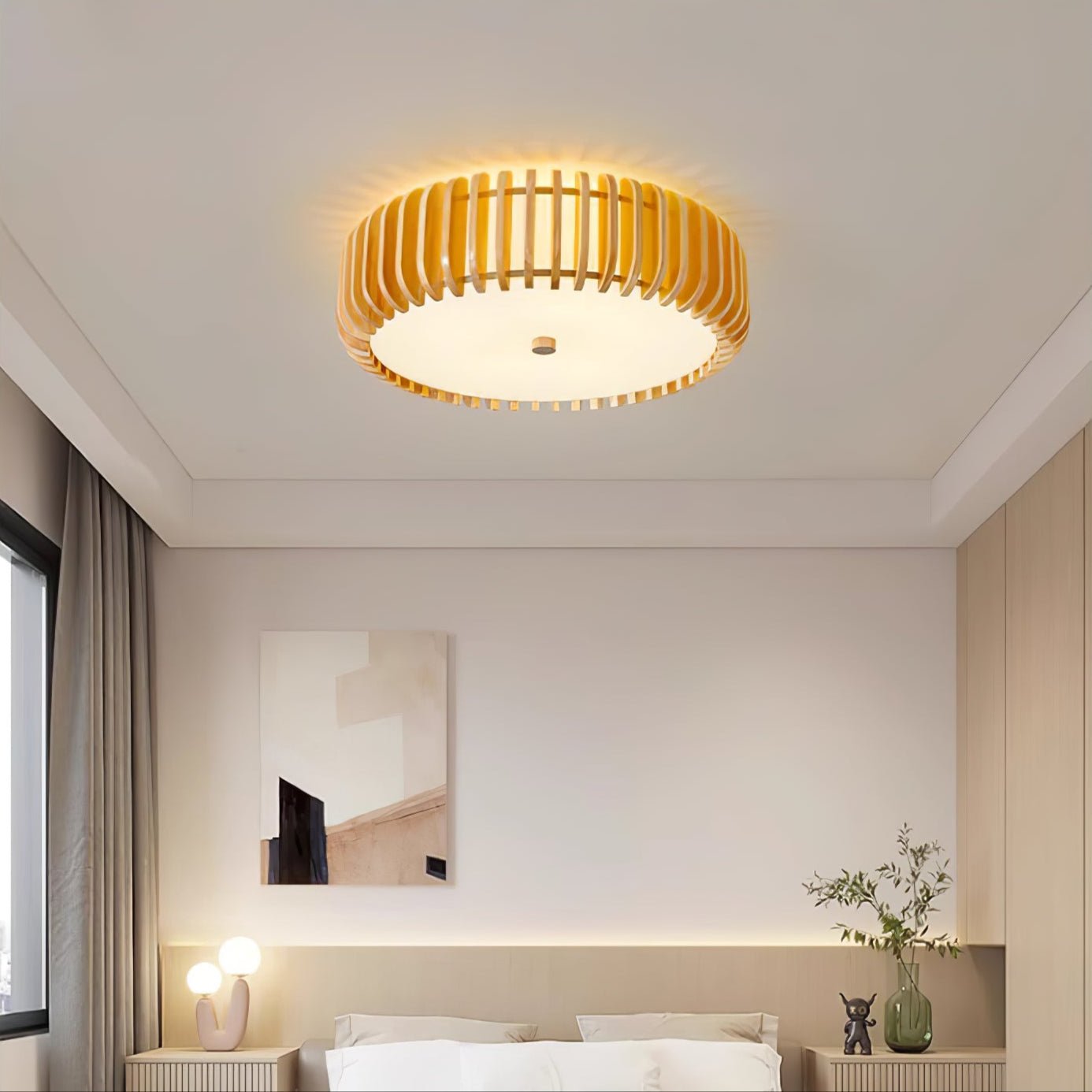 Vezorus Premium Elegance Wood Ceiling Lamp-Neutral Decor