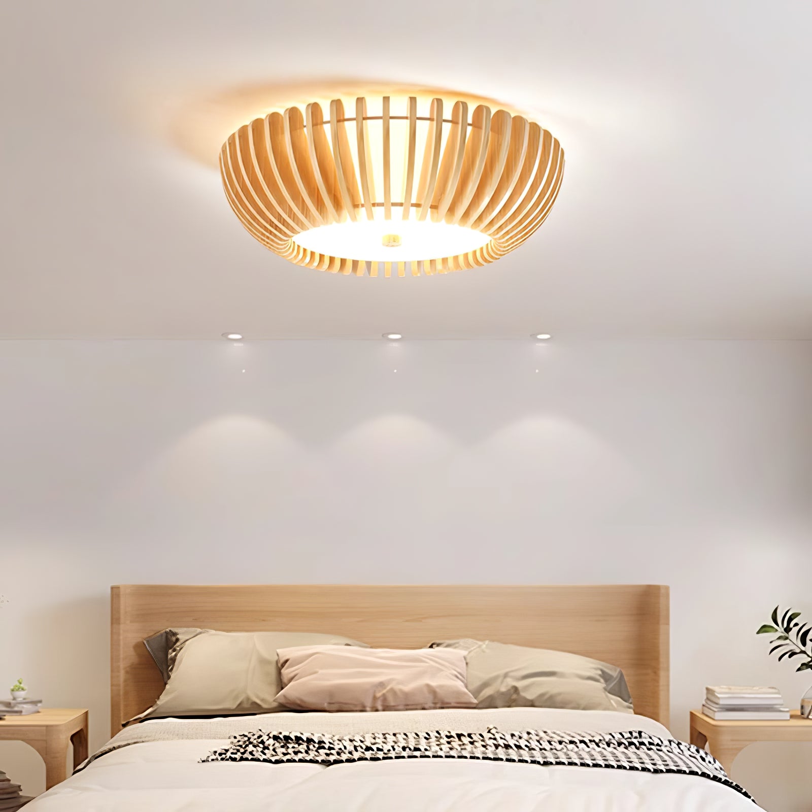 Vezorus Premium Elegance Wood Ceiling Lamp-Neutral Decor