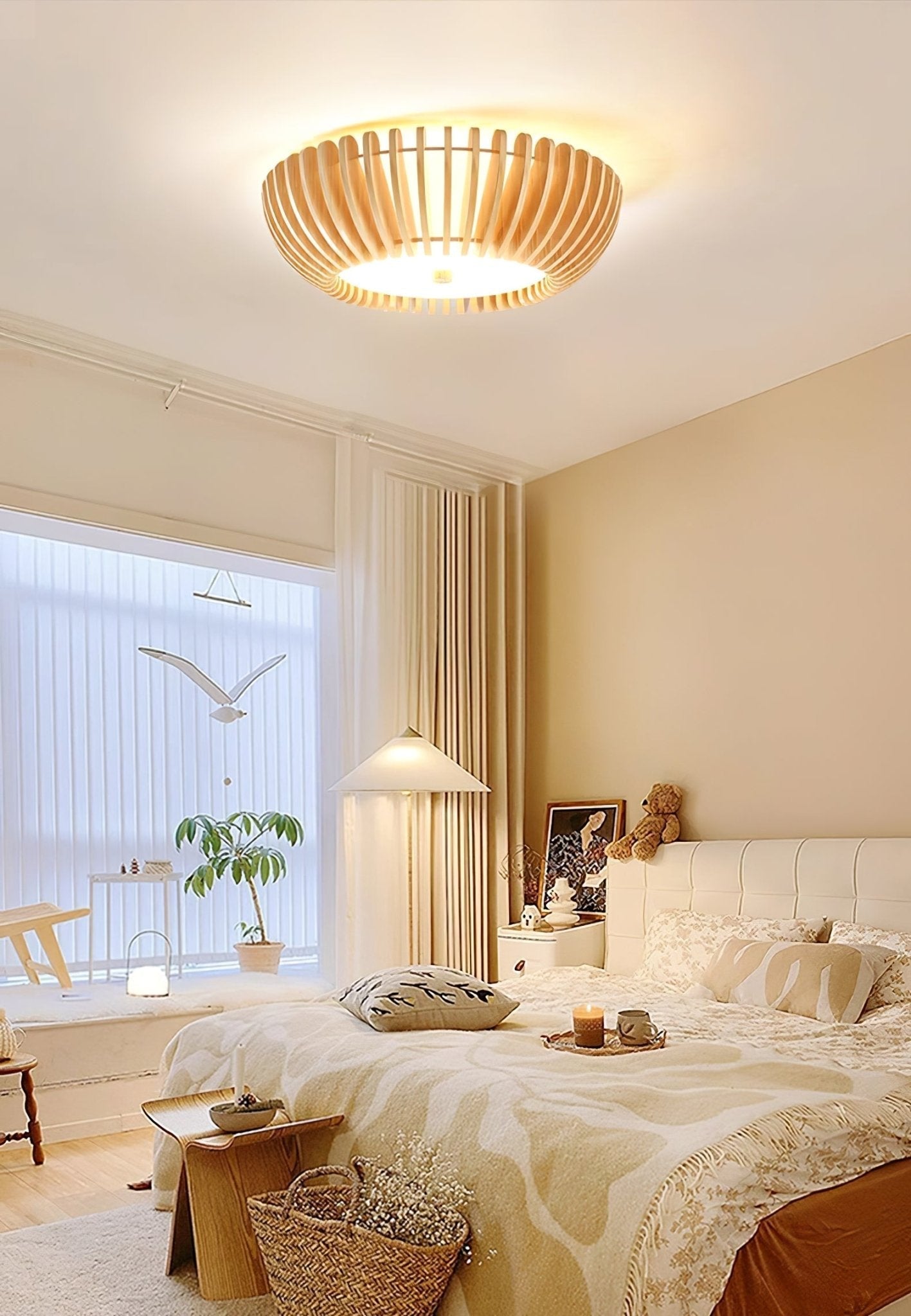 Vezorus Premium Elegance Wood Ceiling Lamp-Neutral Decor