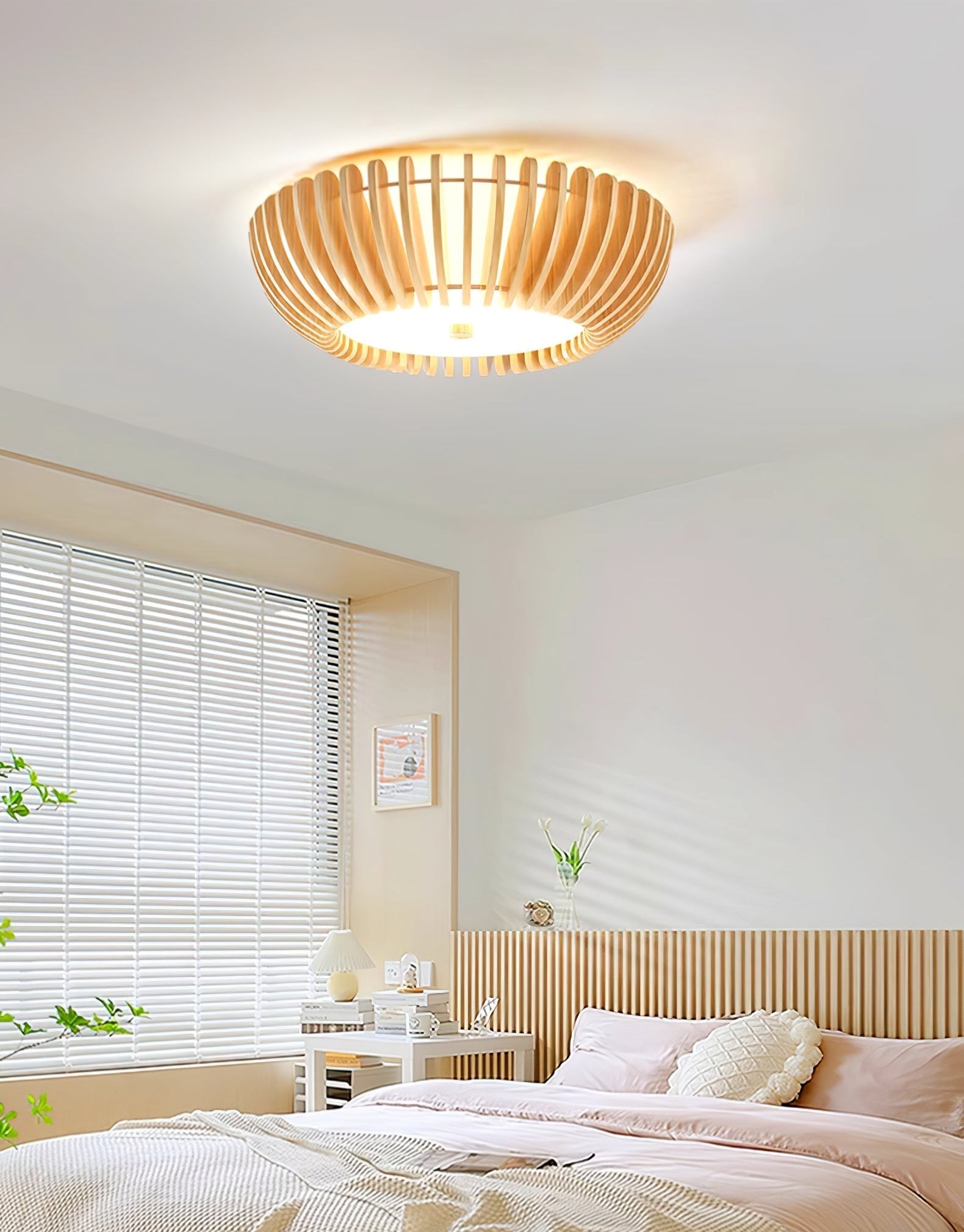 Vezorus Premium Elegance Wood Ceiling Lamp-Neutral Decor