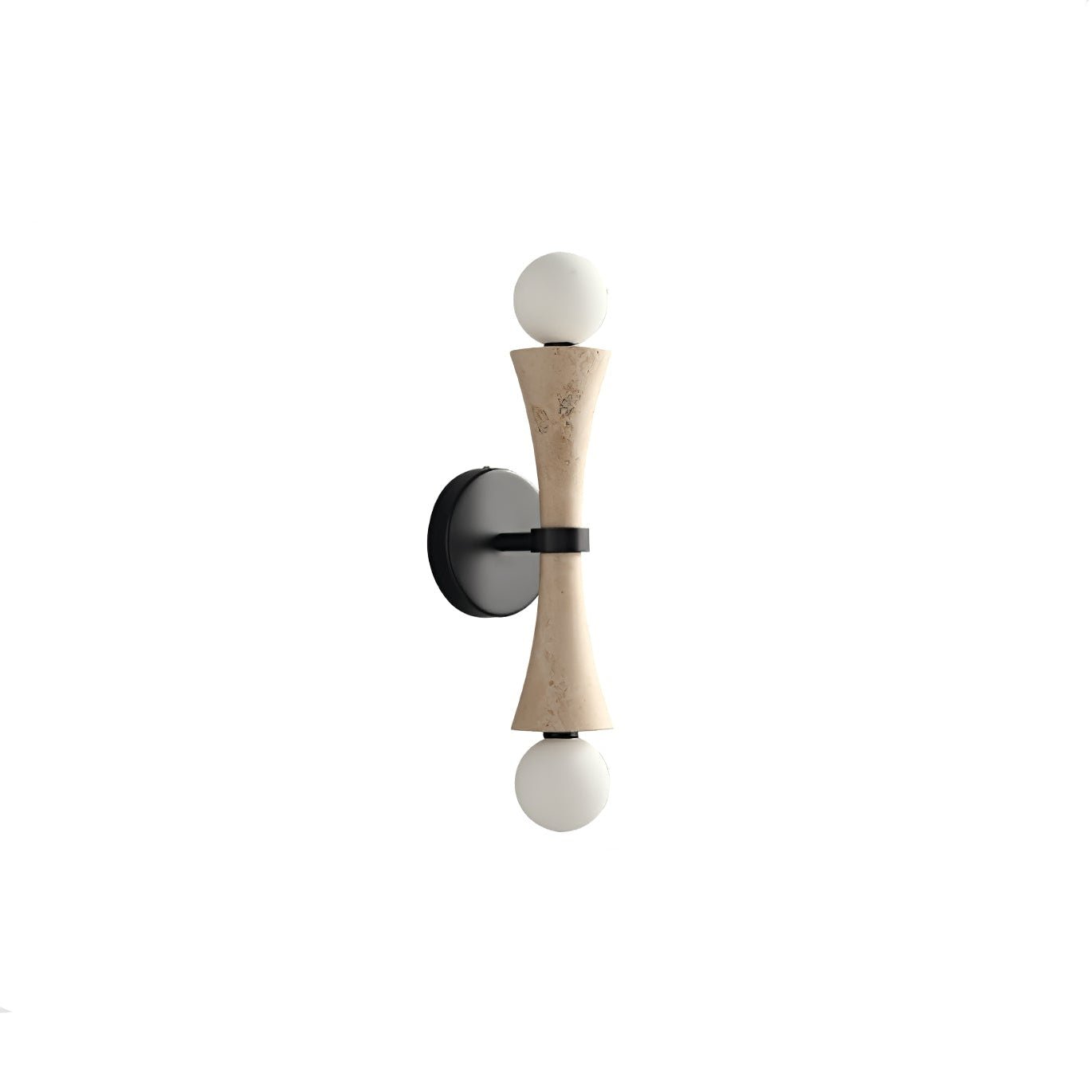 Oloriel Sculptural Travertine Wall Light-Neutral Decor