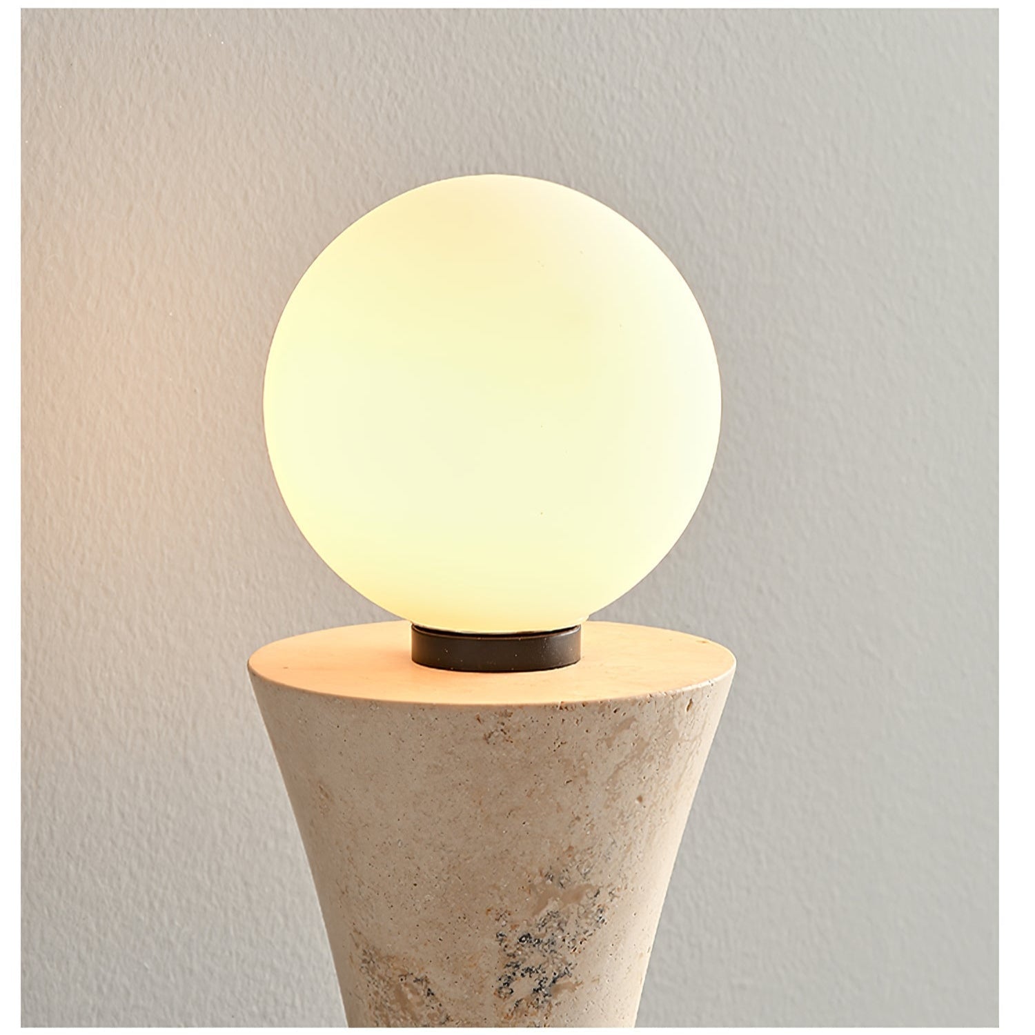 Oloriel Sculptural Travertine Wall Light-Neutral Decor