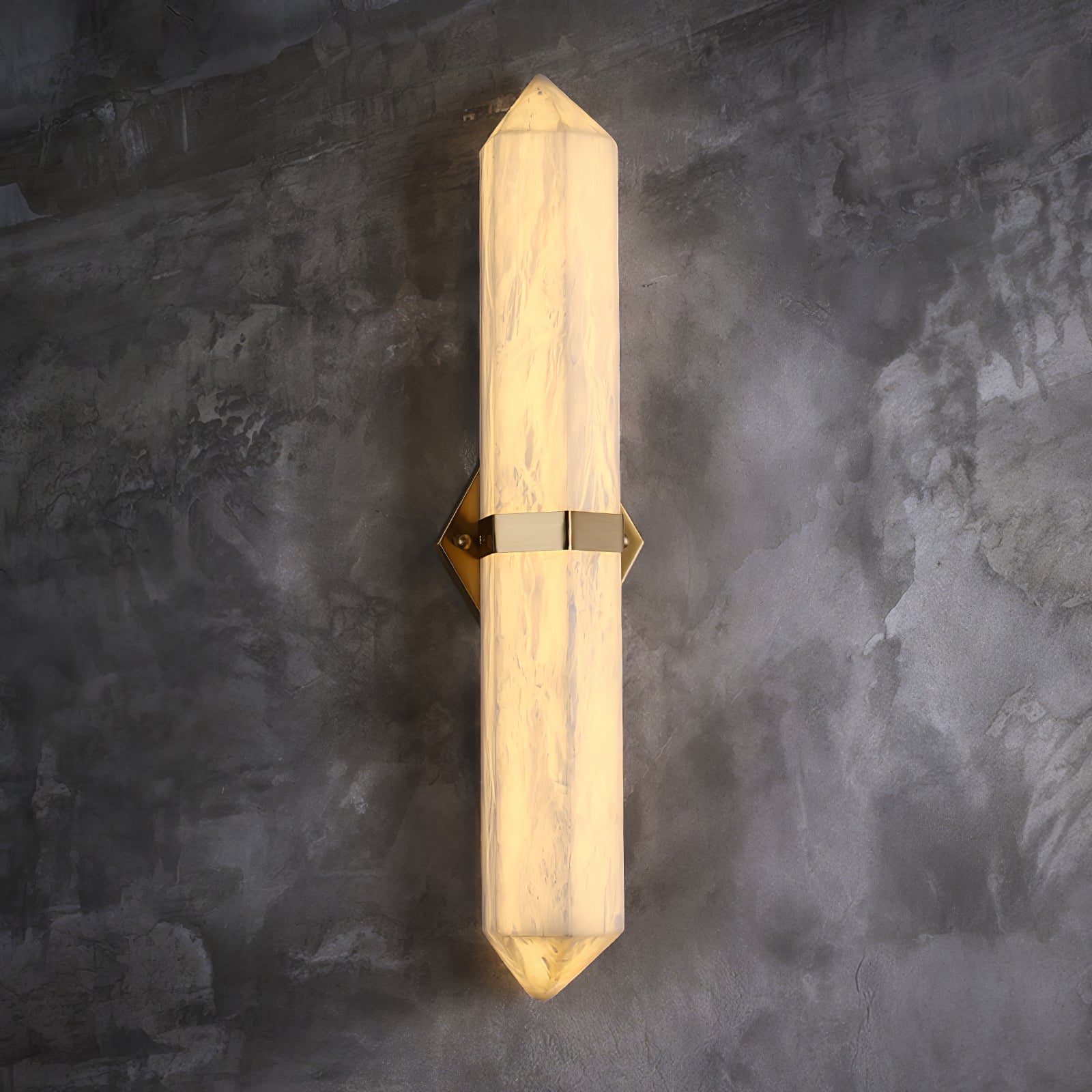 Lustra Wall Light Alabaster Brass for Bedroom-Neutral Decor
