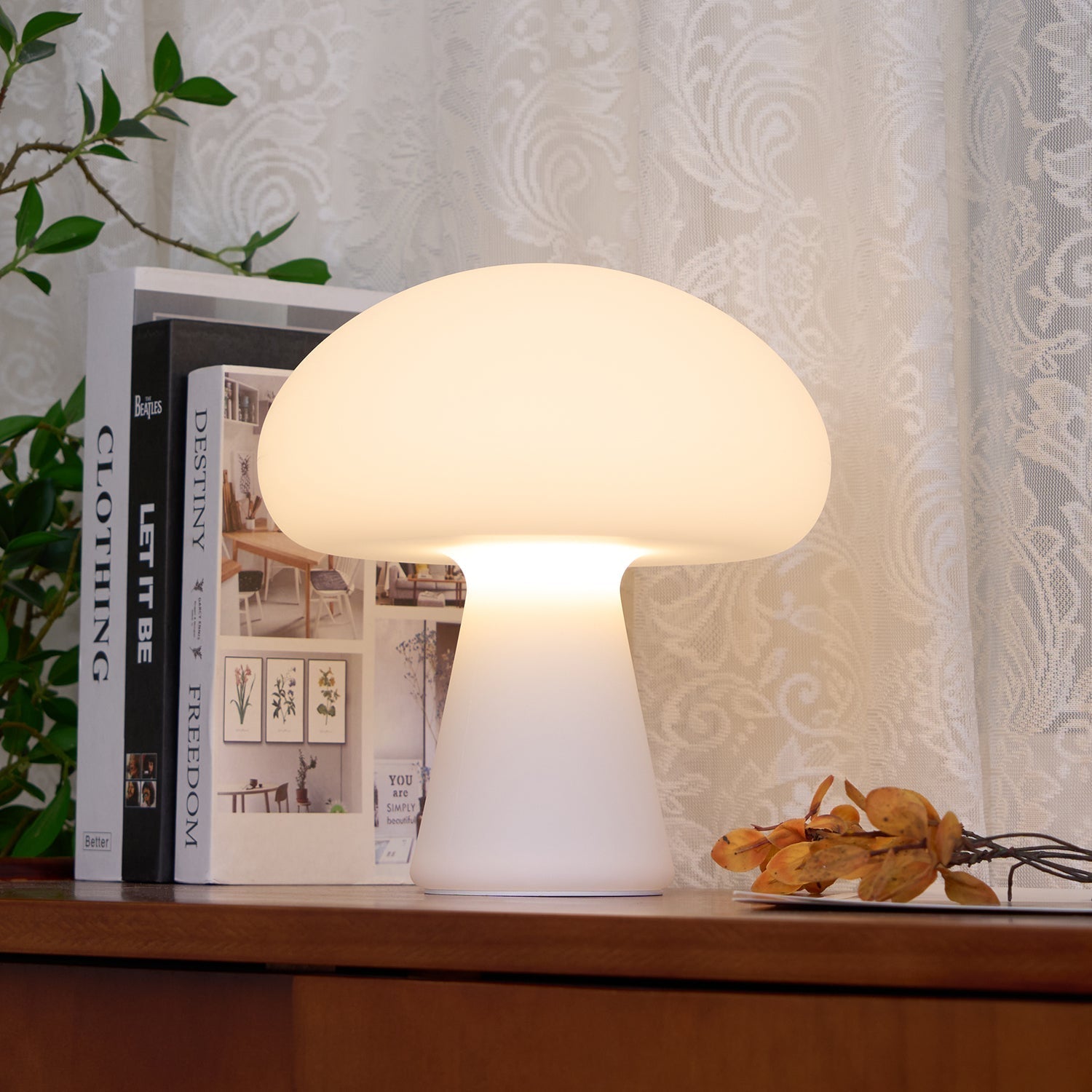 Ombra Glass Whimsical Table Lamp-Neutral Decor