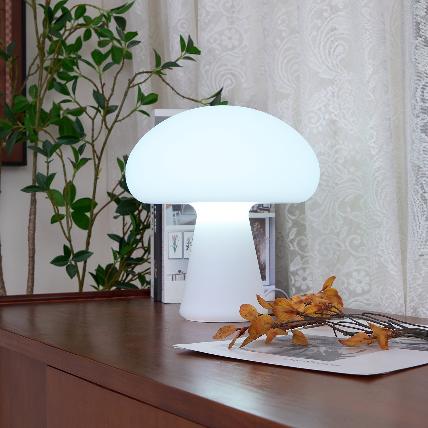 Ombra Glass Whimsical Table Lamp-Neutral Decor