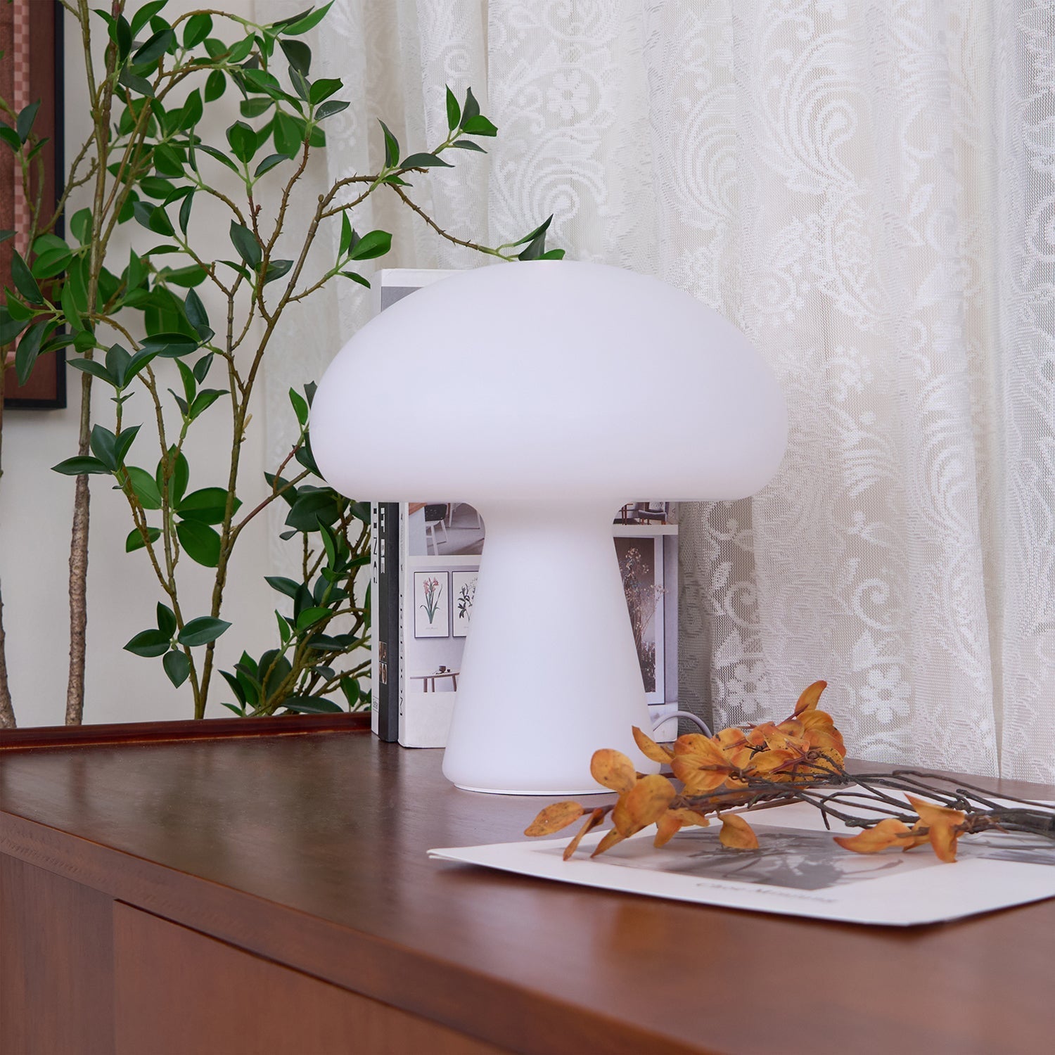 Ombra Glass Whimsical Table Lamp-Neutral Decor