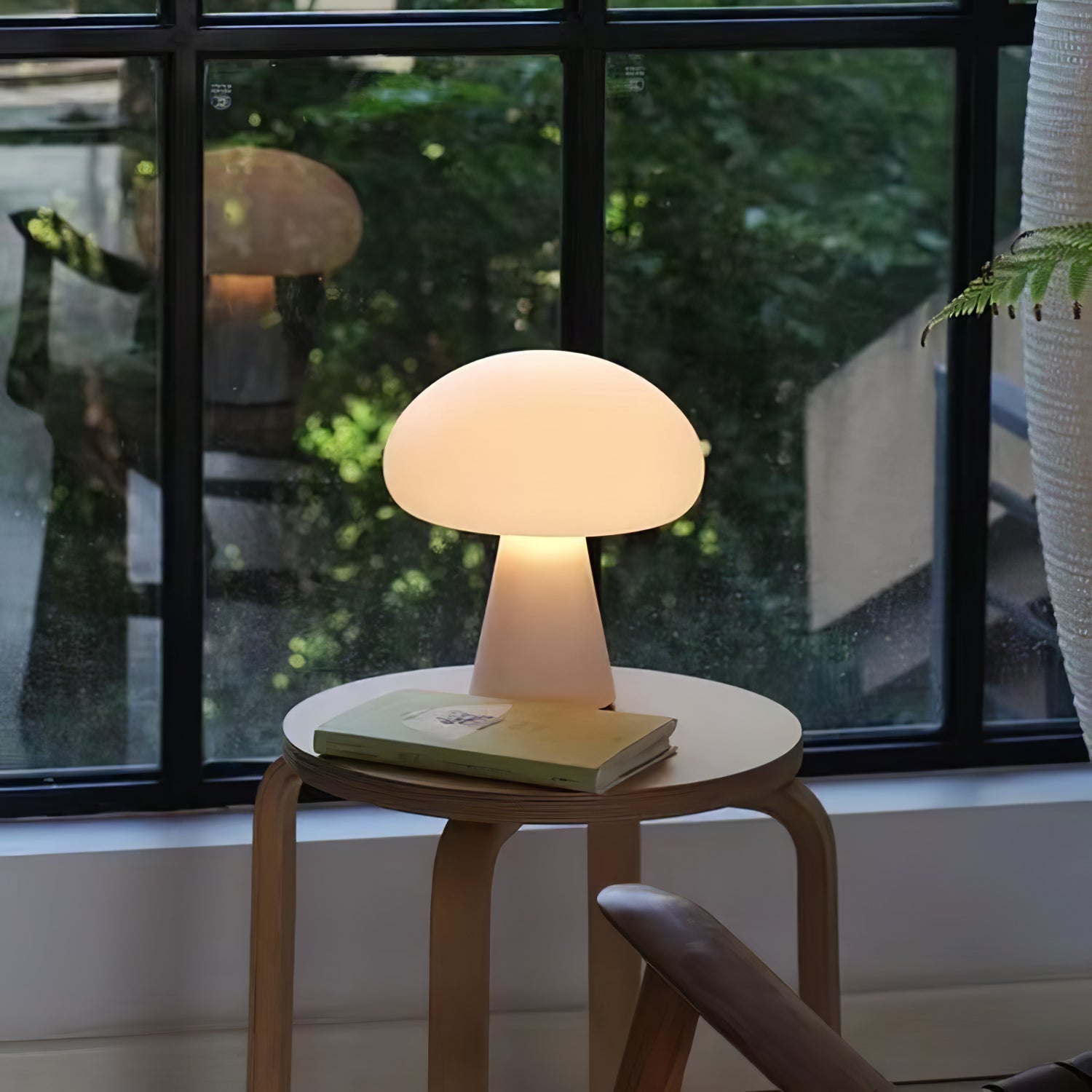 Ombra Glass Whimsical Table Lamp-Neutral Decor
