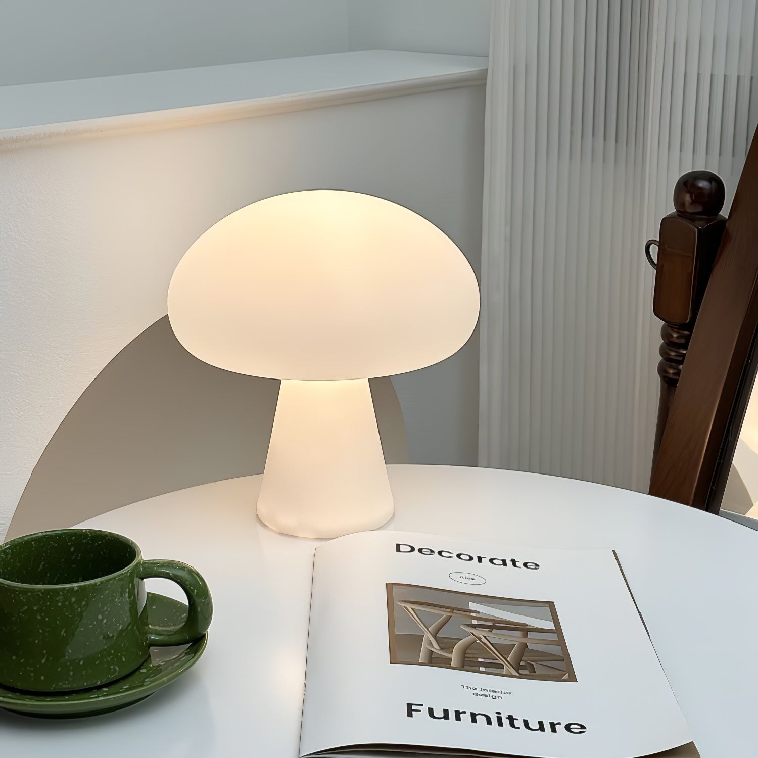 Ombra Glass Whimsical Table Lamp-Neutral Decor
