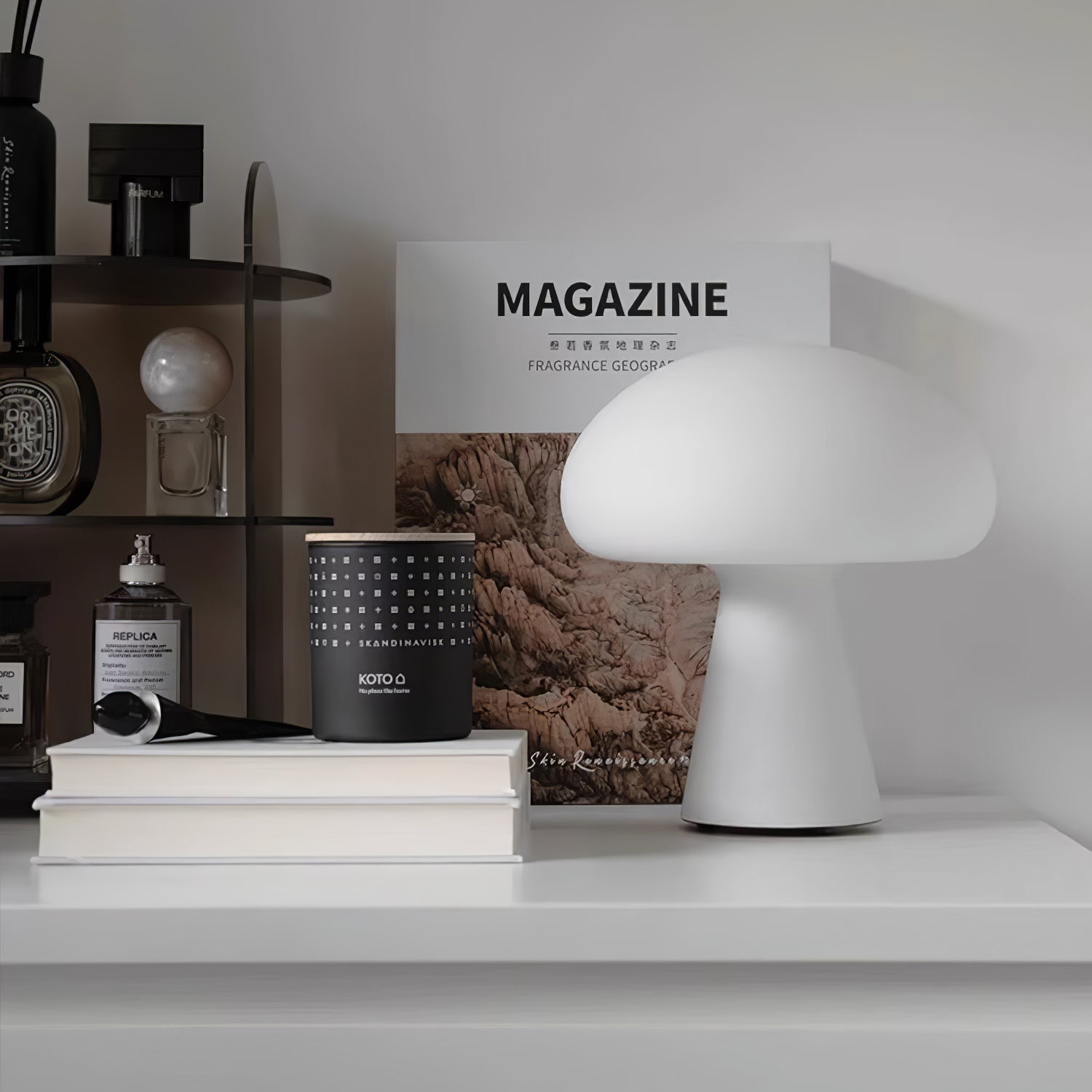 Ombra Glass Whimsical Table Lamp-Neutral Decor