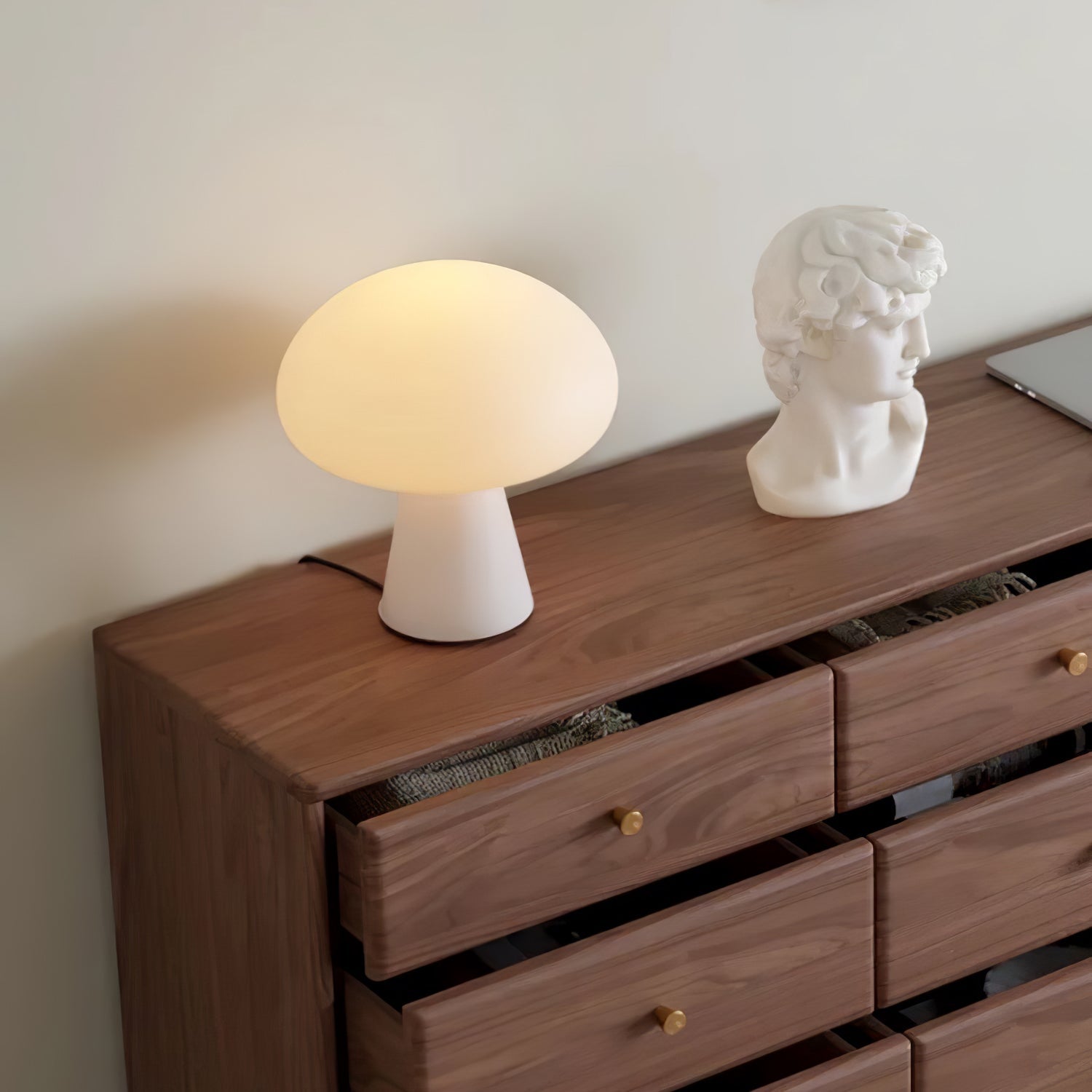 Ombra Glass Whimsical Table Lamp-Neutral Decor