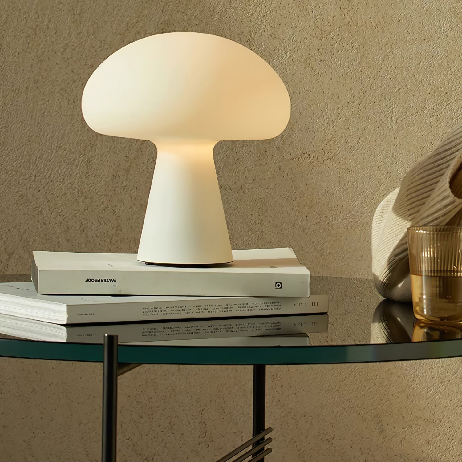 Ombra Glass Whimsical Table Lamp-Neutral Decor