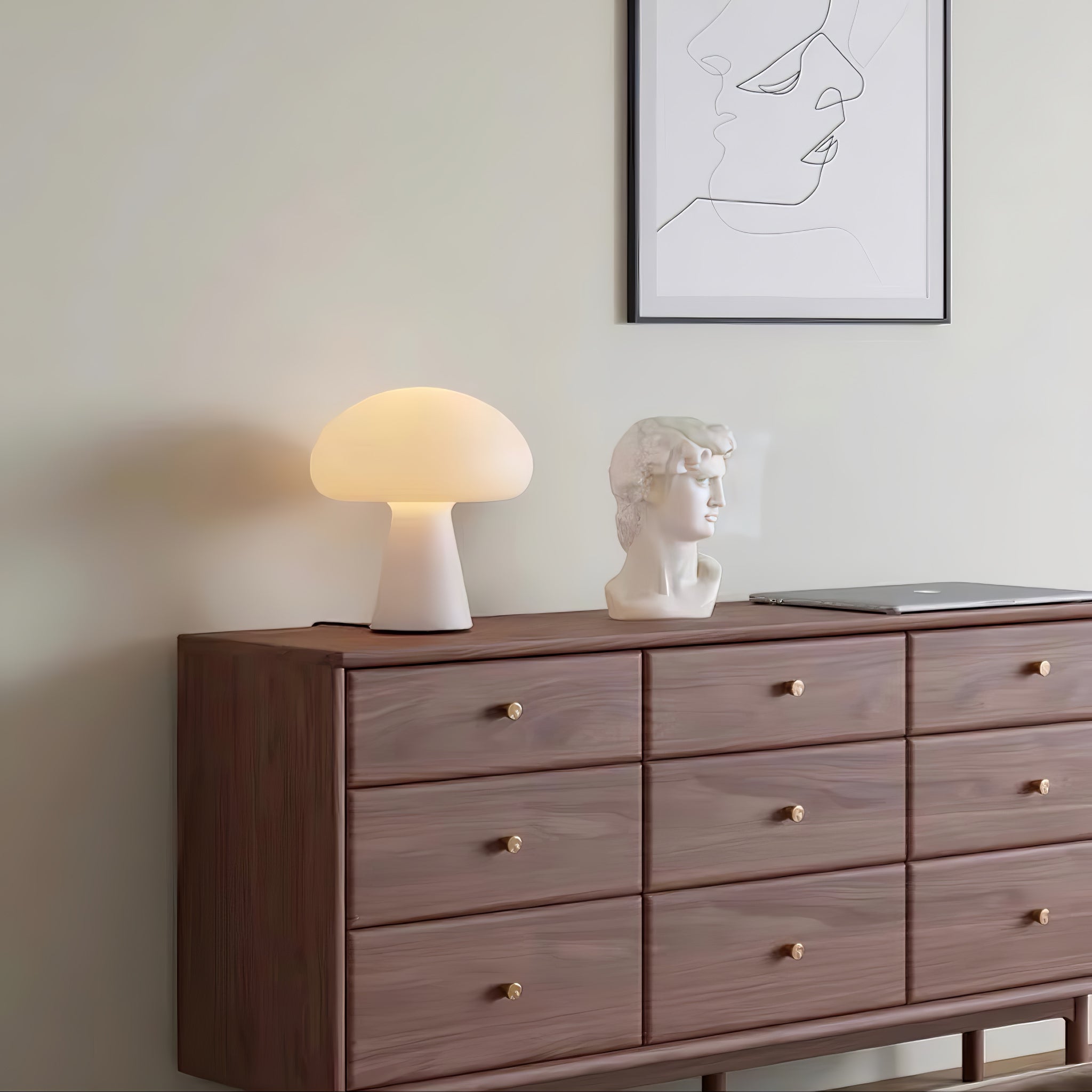 Ombra Glass Whimsical Table Lamp-Neutral Decor