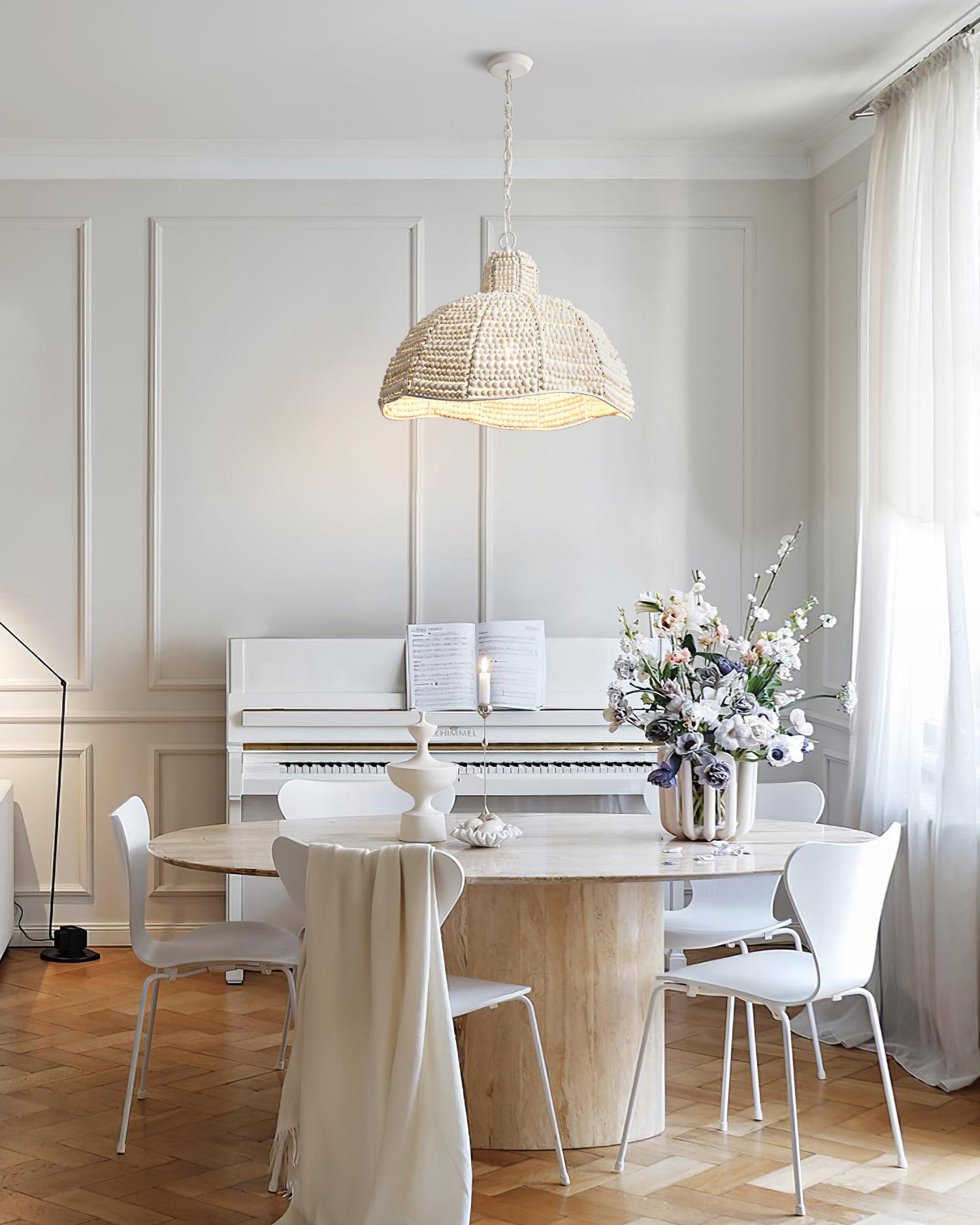 Beadora Contemporary Beads Pendant Lamp-Neutral Decor