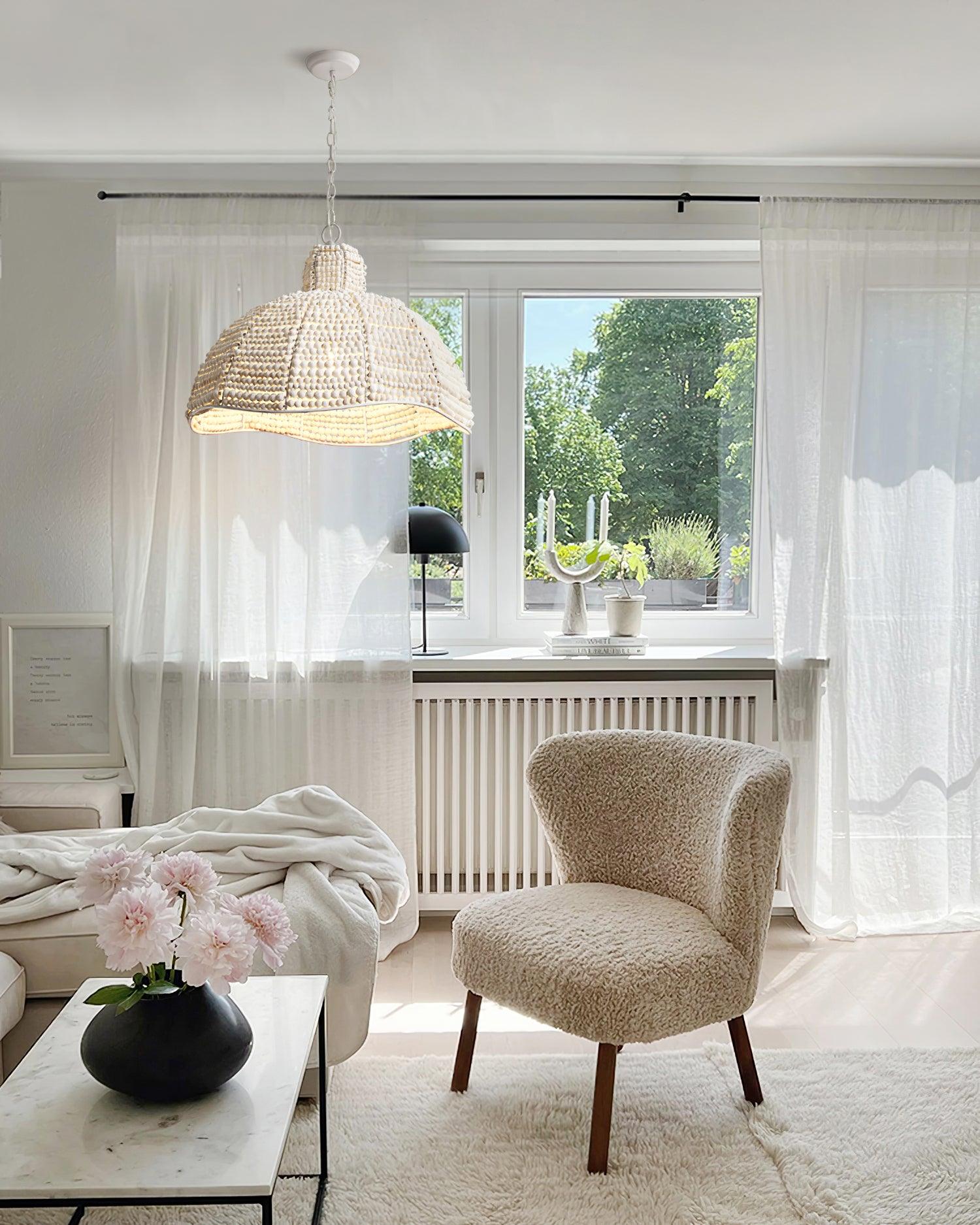 Beadora Contemporary Beads Pendant Lamp-Neutral Decor