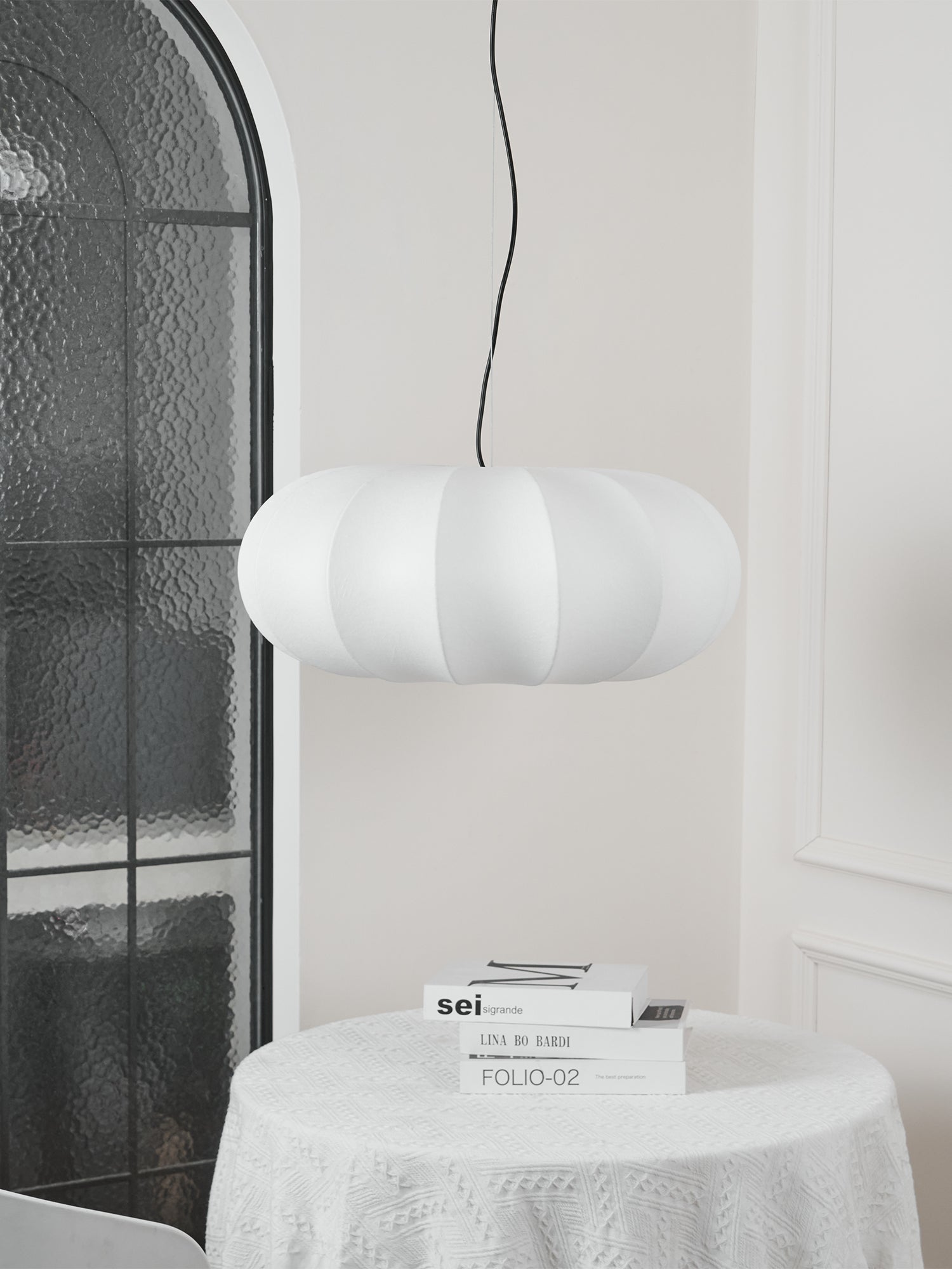 Bovena Silk Traditional Pendant Lamp-Neutral Decor