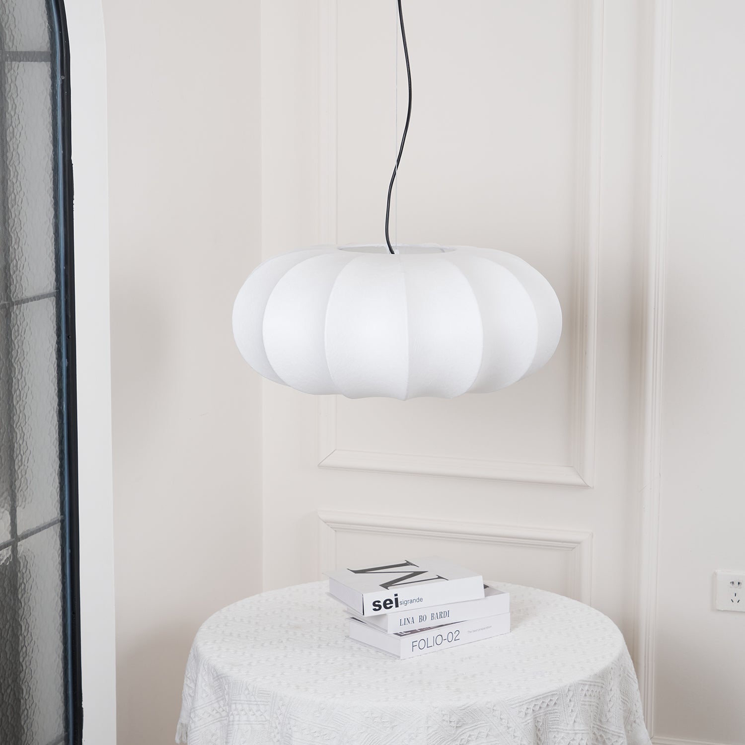 Bovena Silk Traditional Pendant Lamp-Neutral Decor