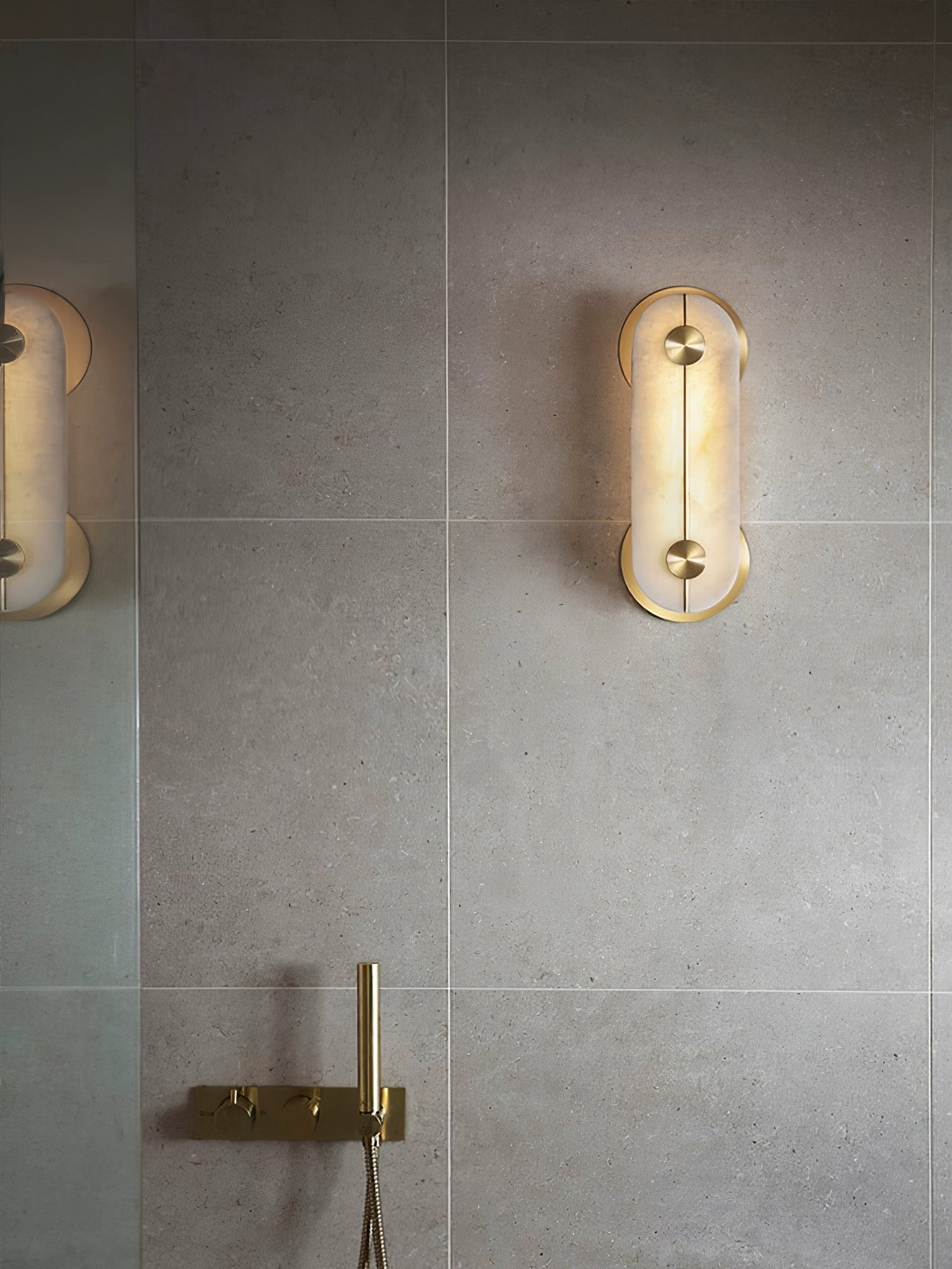 Selene Alabaster Wall Light-Neutral Decor