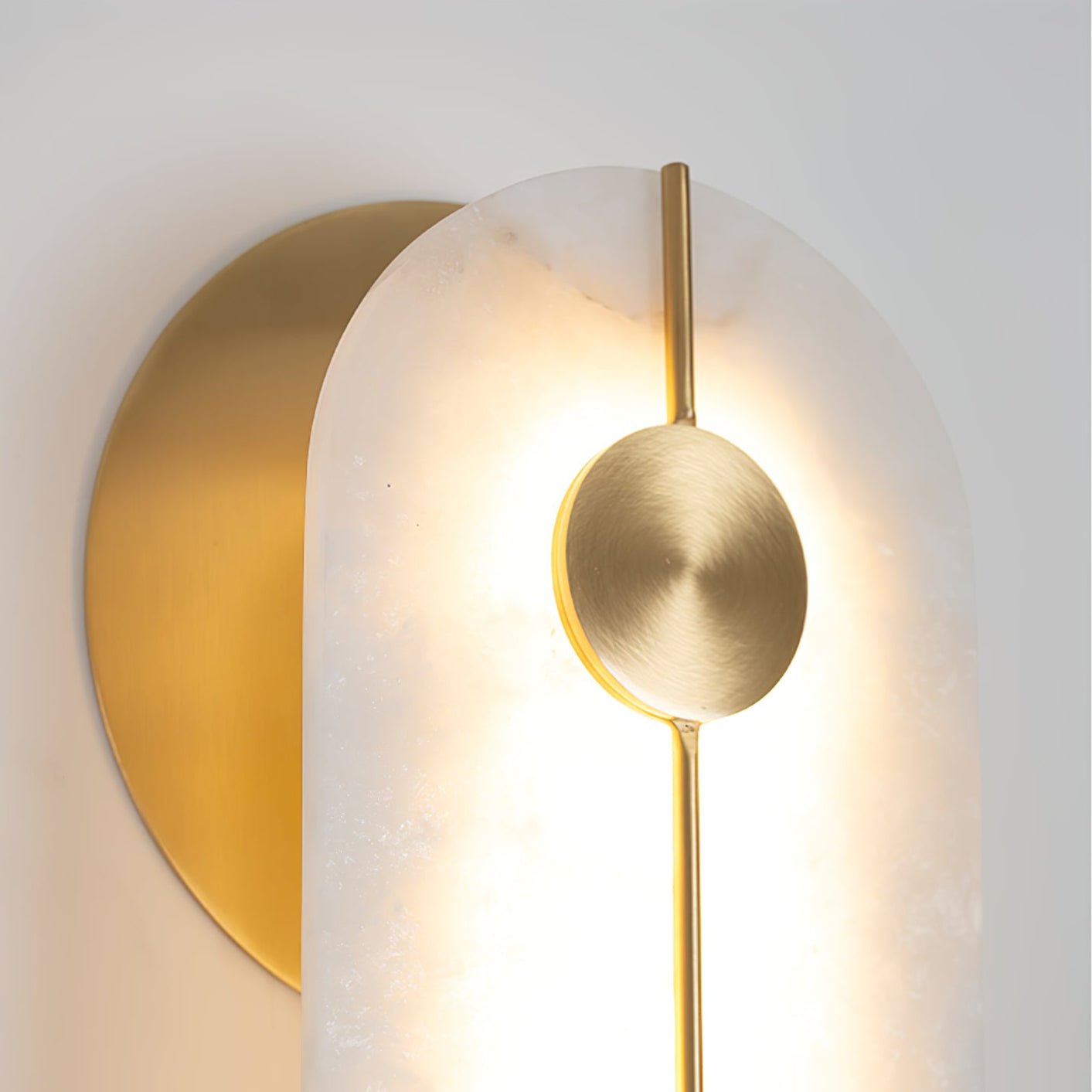 Selene Alabaster Wall Light-Neutral Decor