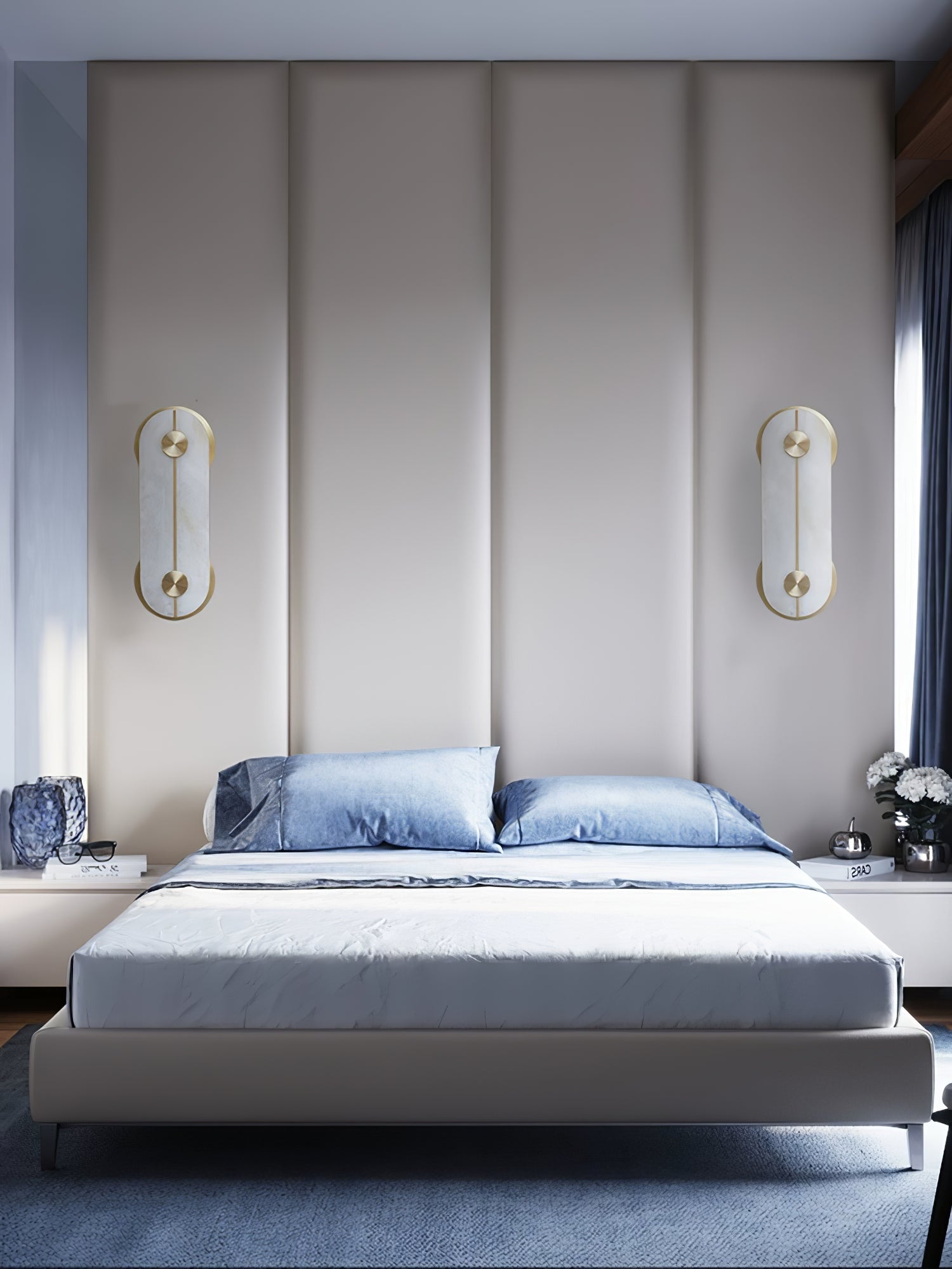 Selene Alabaster Wall Light-Neutral Decor