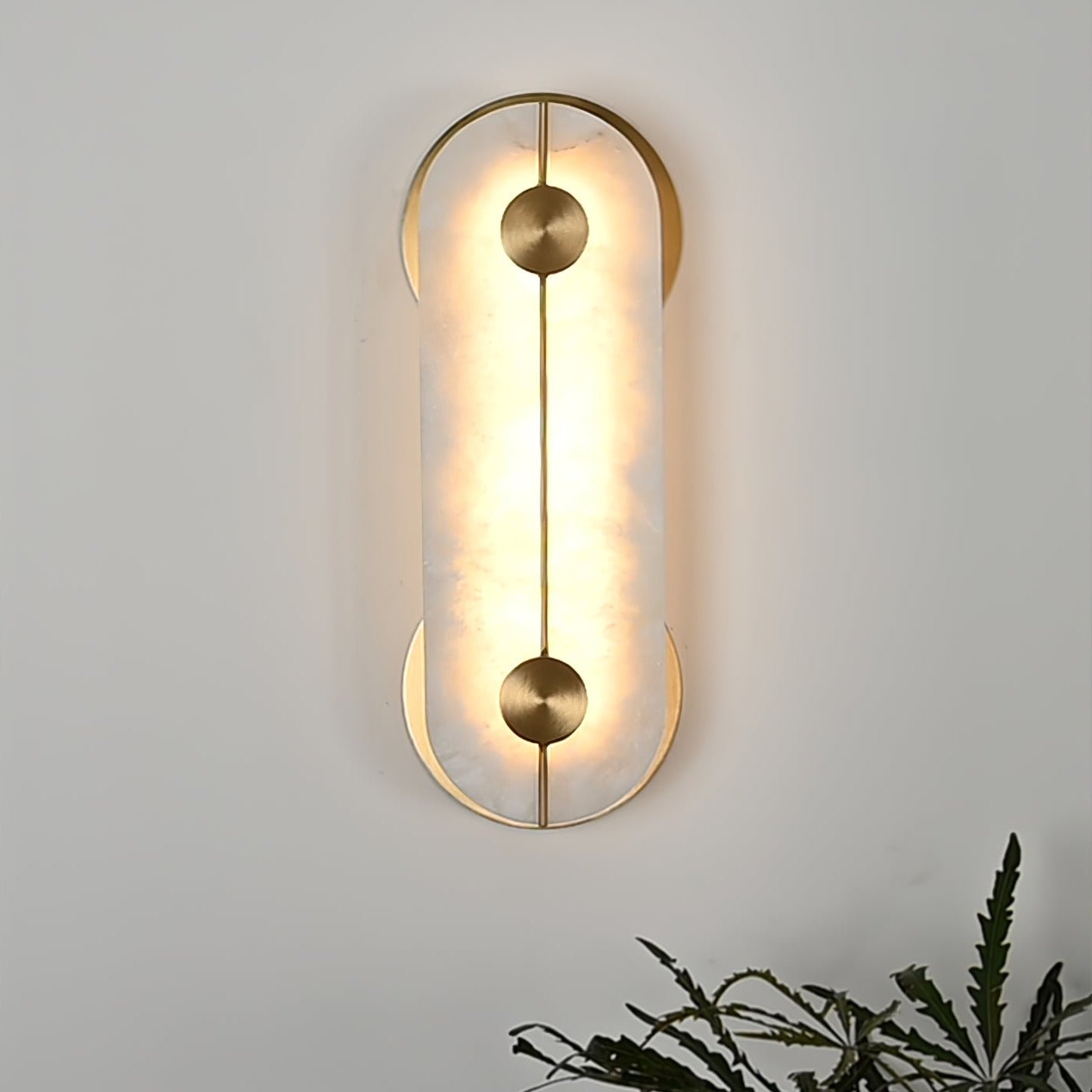 Selene Alabaster Wall Light-Neutral Decor