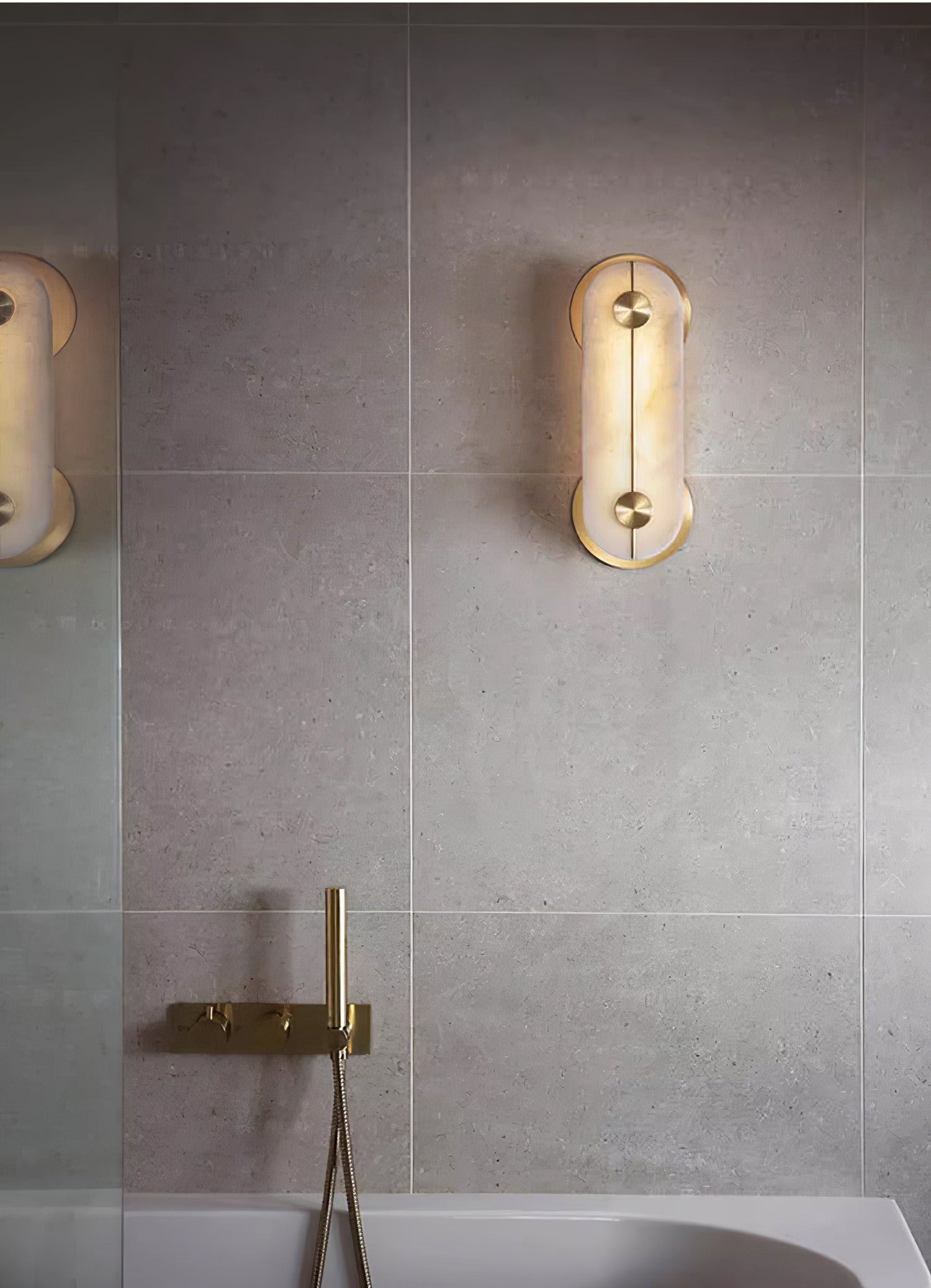 Selene Alabaster Wall Light-Neutral Decor