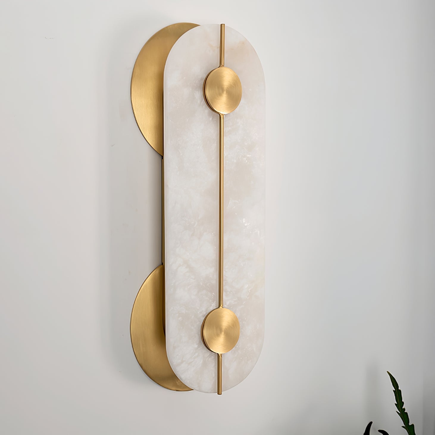 Selene Alabaster Wall Light-Neutral Decor