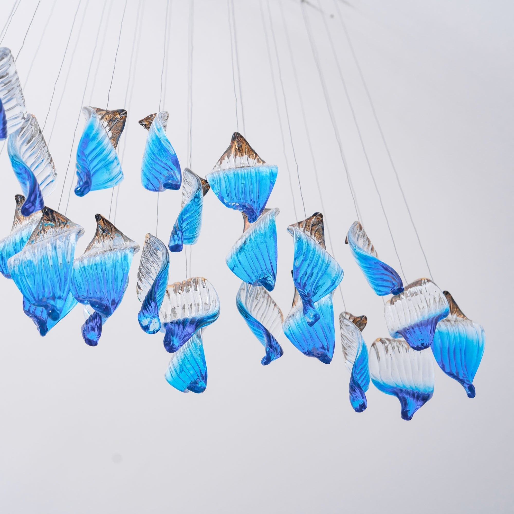 Ocean Drift Blown Glass Customize Chandelier-Neutral Decor