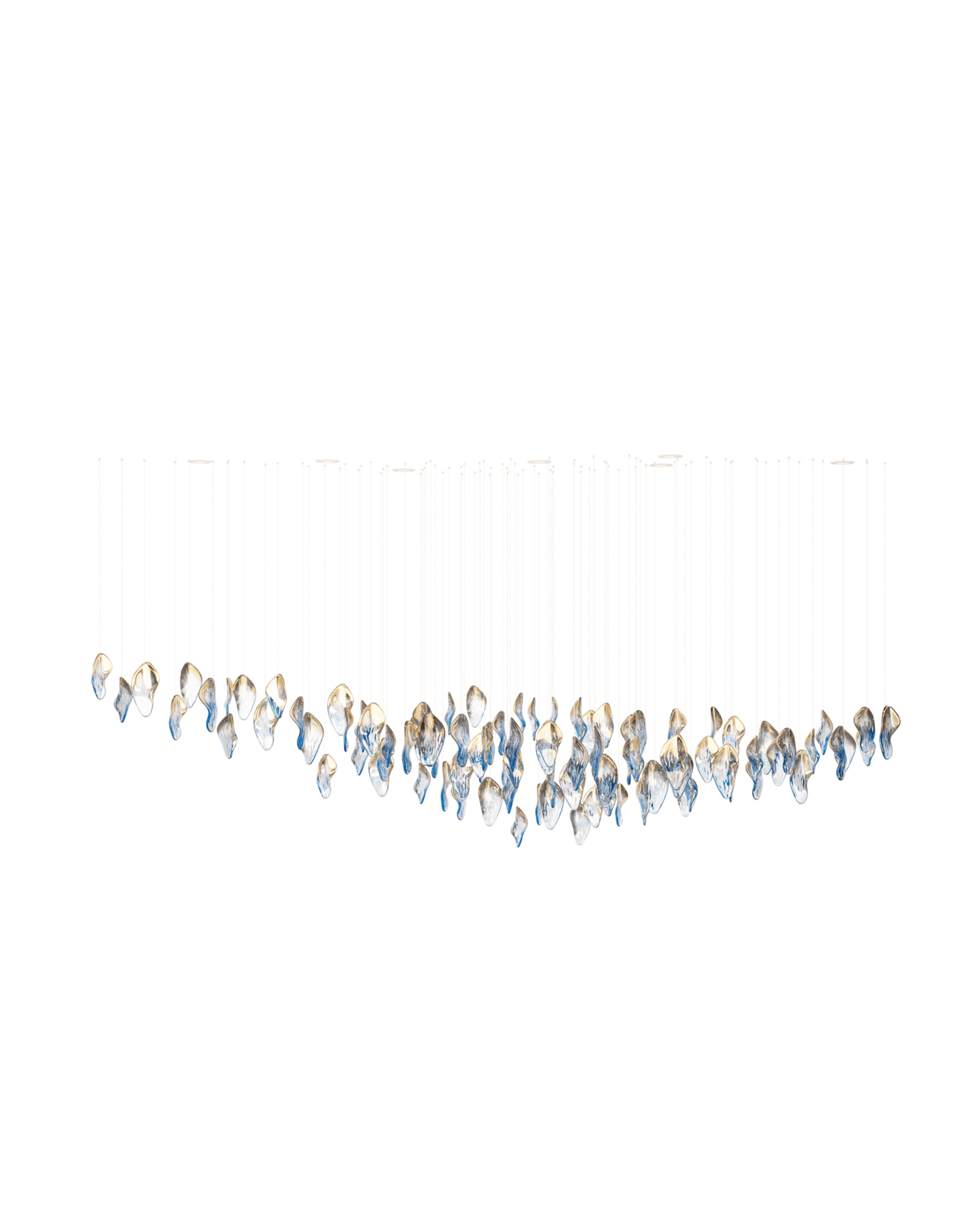 Ocean Drift Blown Glass Customize Chandelier-Neutral Decor