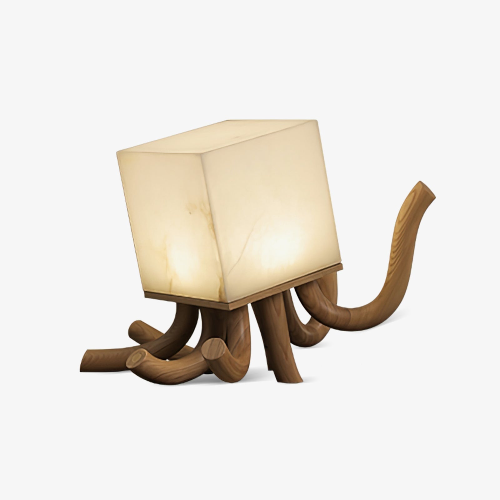 Dravk Tentacle Alabaster Table Lamp-Neutral Decor
