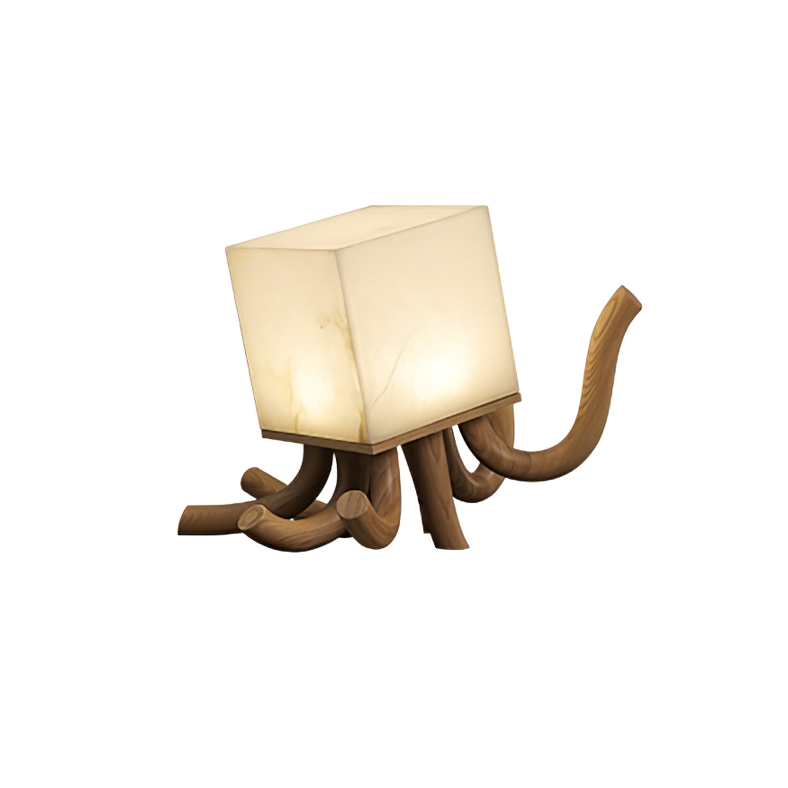 Dravk Tentacle Alabaster Table Lamp-Neutral Decor