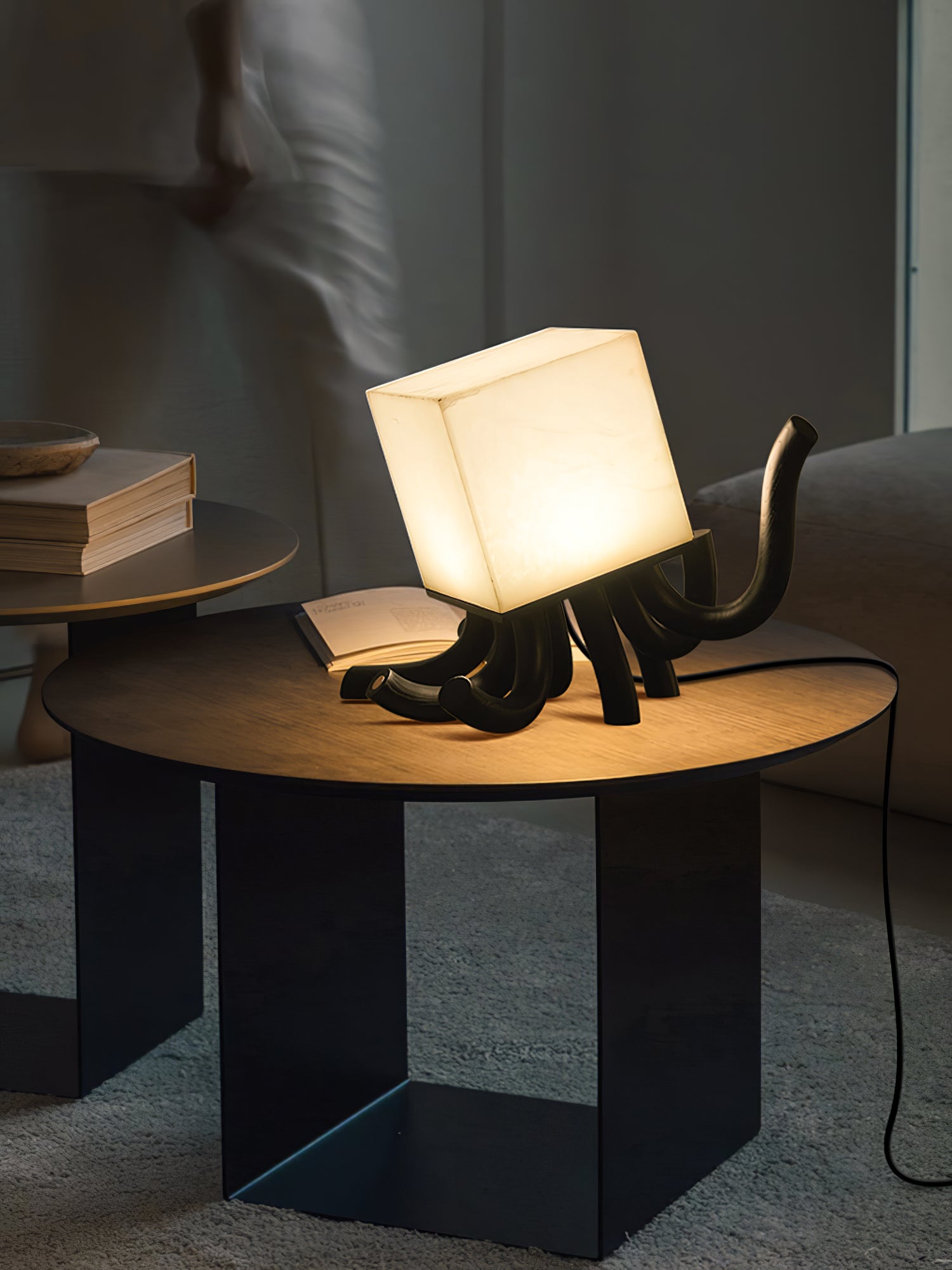 Dravk Tentacle Alabaster Table Lamp-Neutral Decor