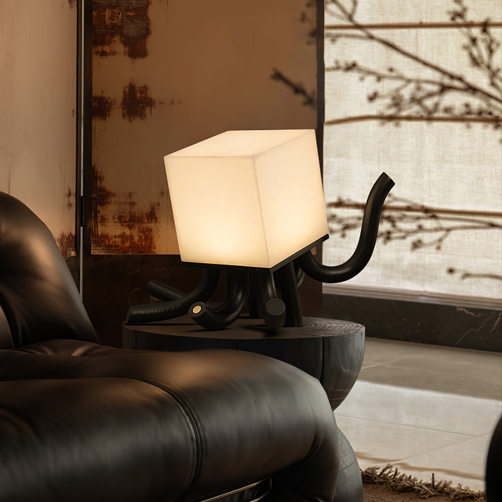Dravk Tentacle Alabaster Table Lamp-Neutral Decor