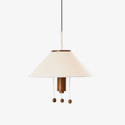 Zathee Nordic Art Classic Wood Fabric Pendant Lamp-Neutral Decor