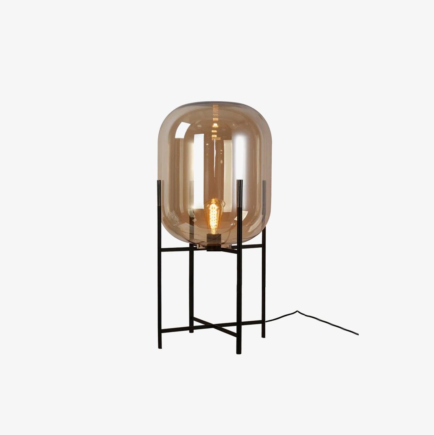 Gareth Glass Industrial Table Lamp-Neutral Decor