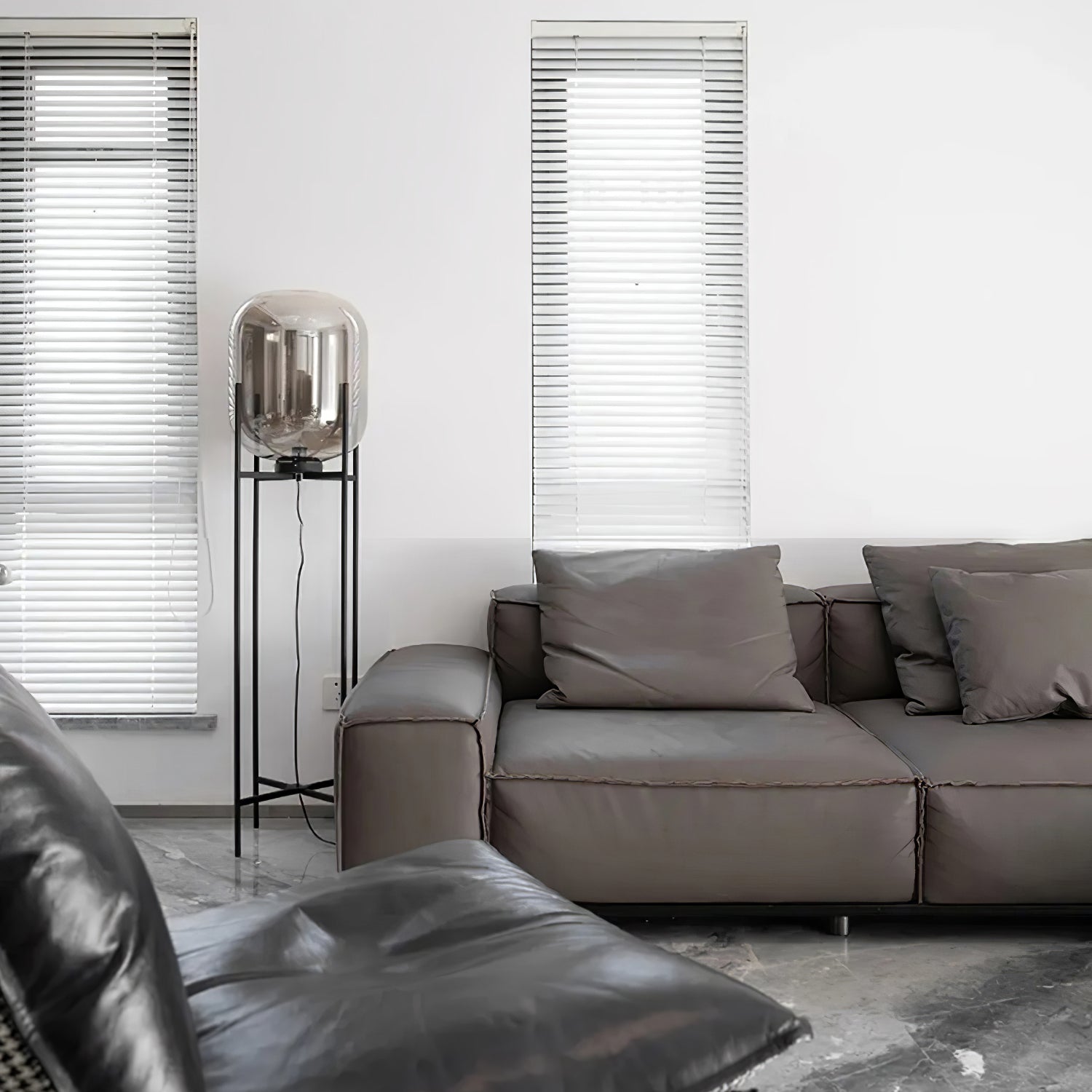 Fioris Glass Industrial Floor lamp-Neutral Decor