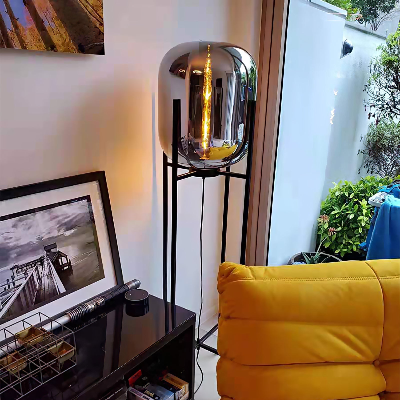 Fioris Glass Industrial Floor lamp-Neutral Decor