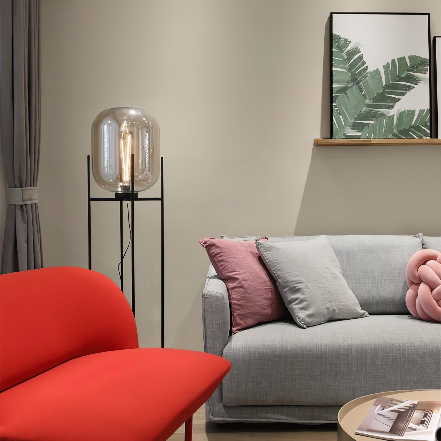 Fioris Glass Industrial Floor lamp-Neutral Decor