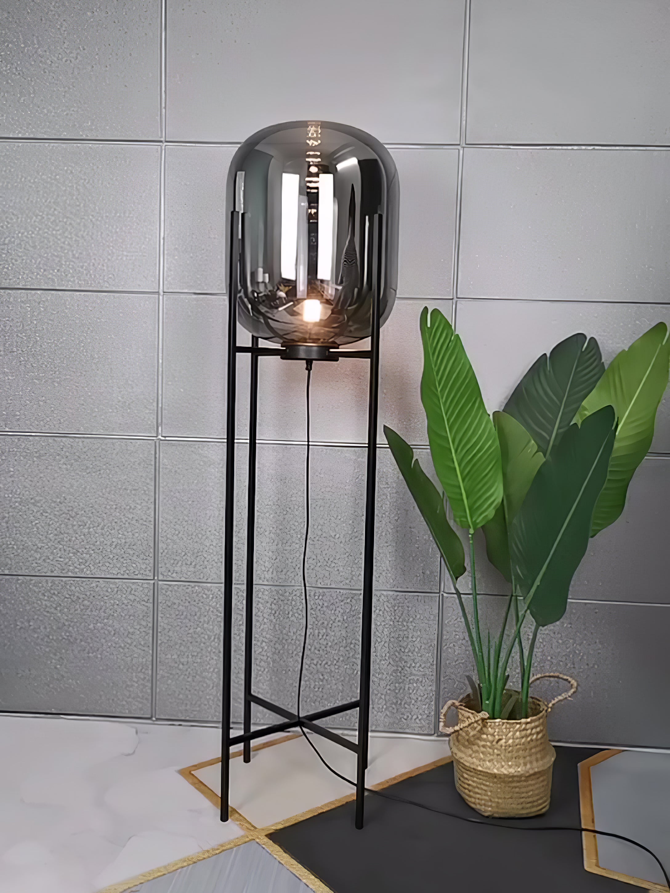 Fioris Glass Industrial Floor lamp-Neutral Decor
