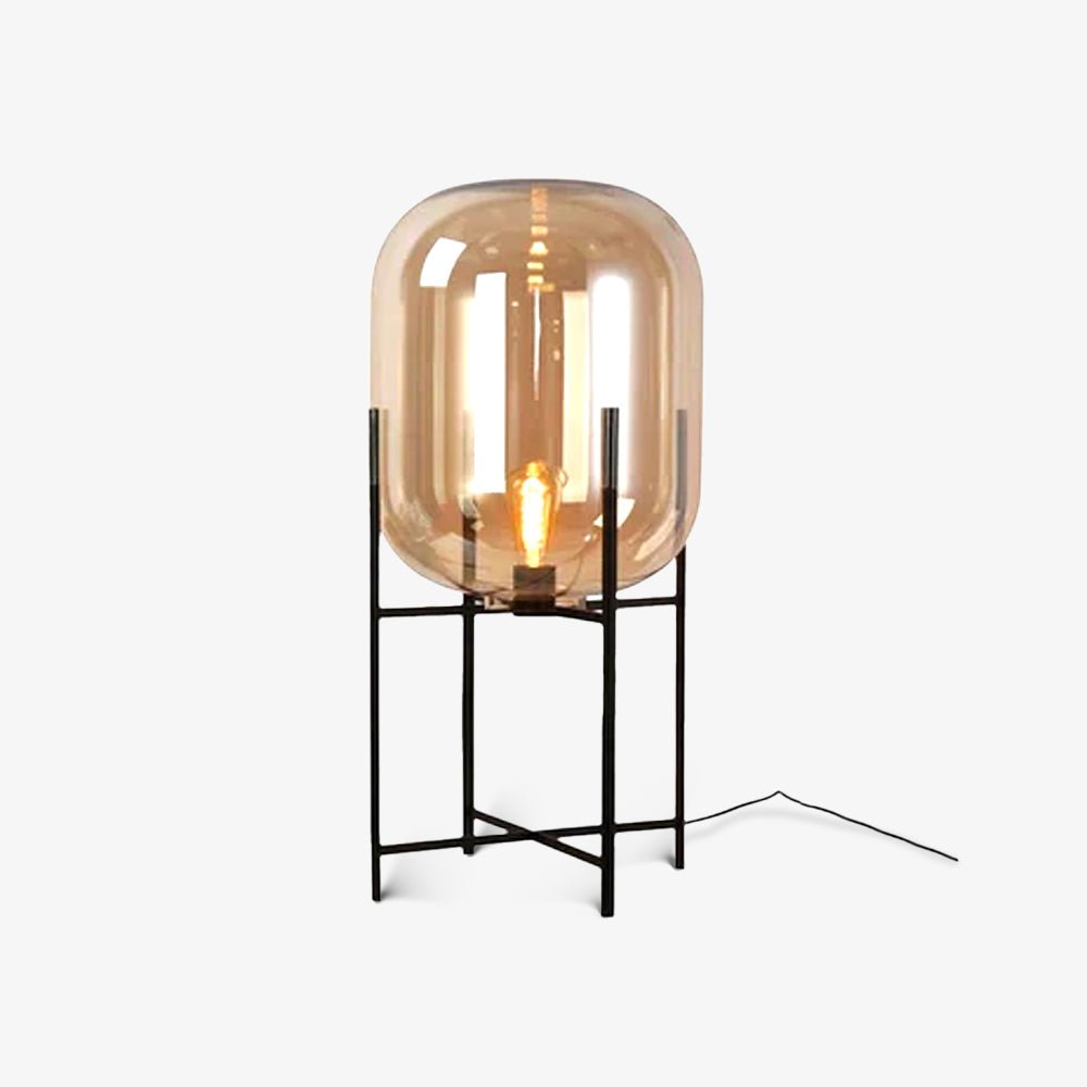 Gareth Glass Industrial Table Lamp-Neutral Decor