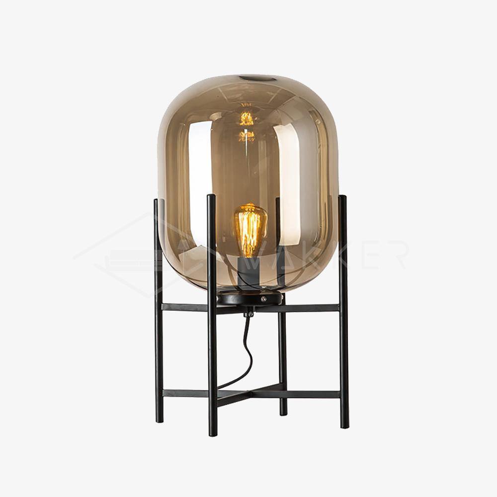 Gareth Glass Industrial Table Lamp-Neutral Decor