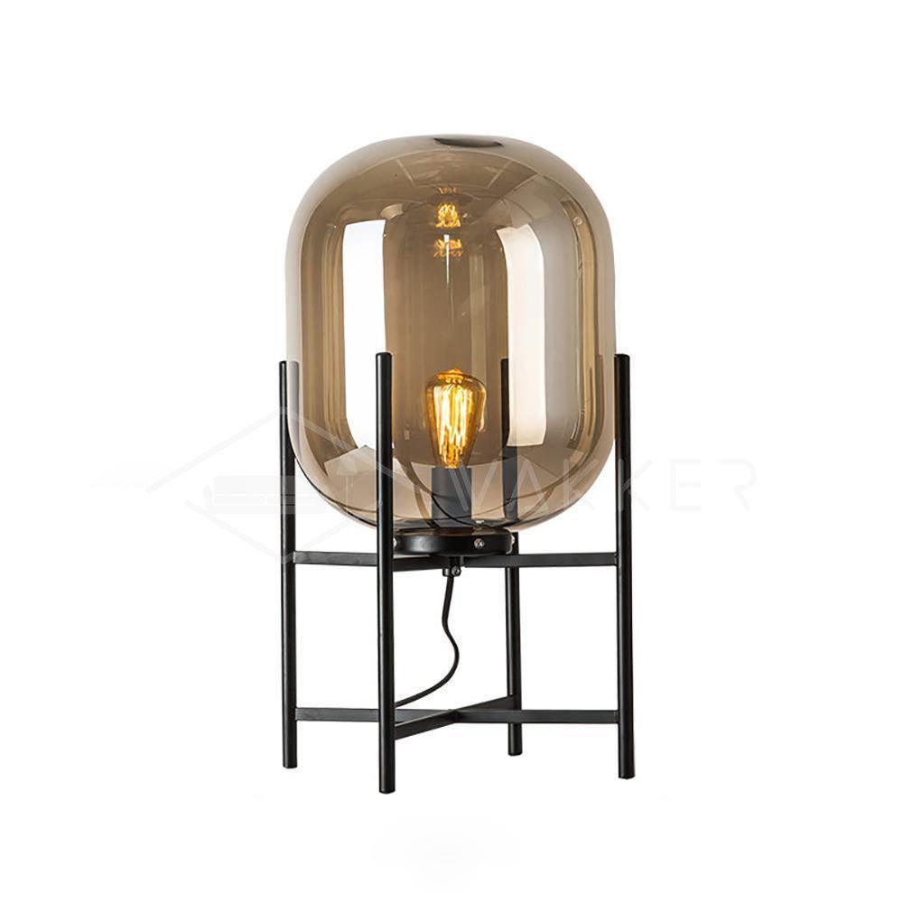 Gareth Glass Industrial Table Lamp-Neutral Decor