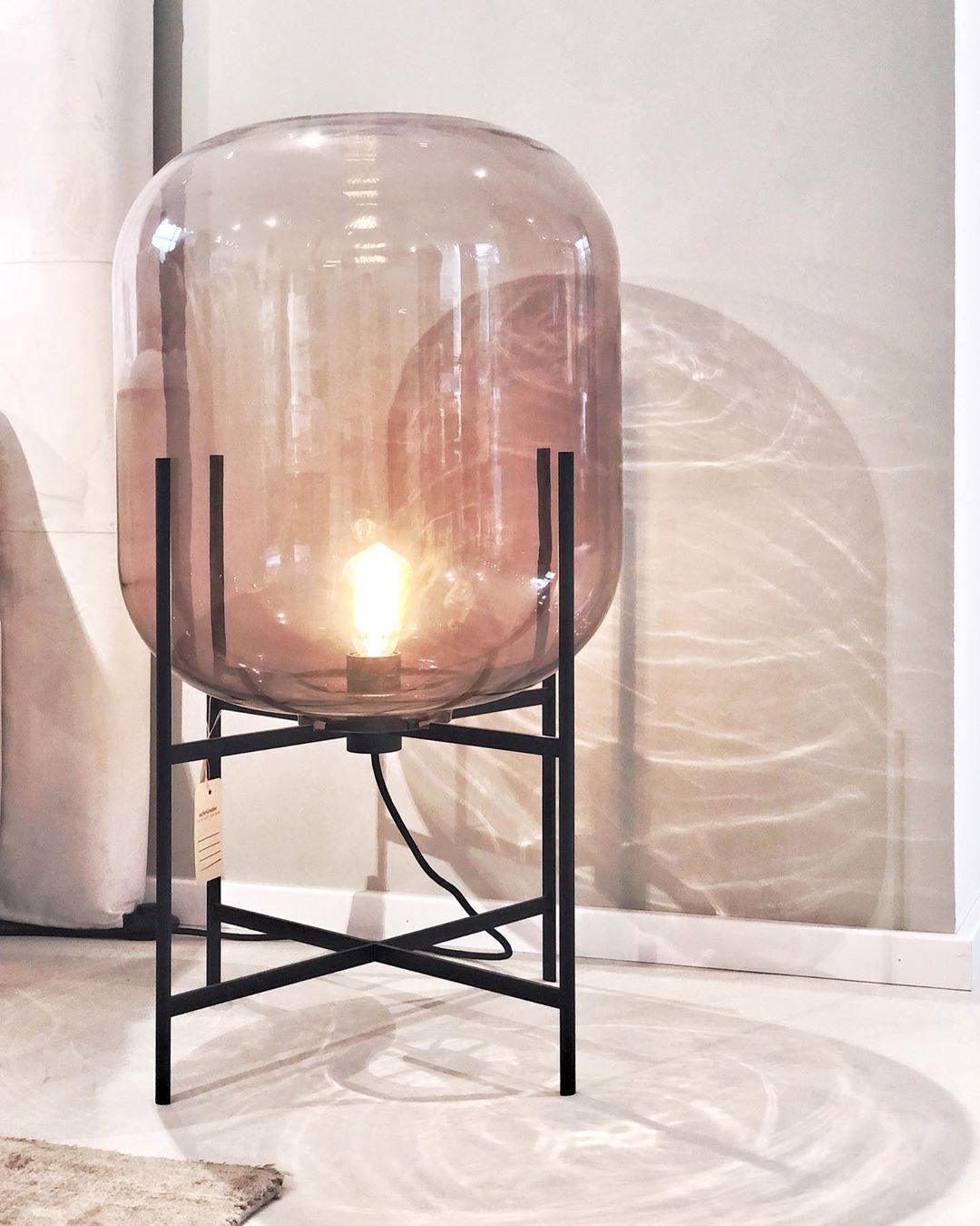 Gareth Glass Industrial Table Lamp-Neutral Decor