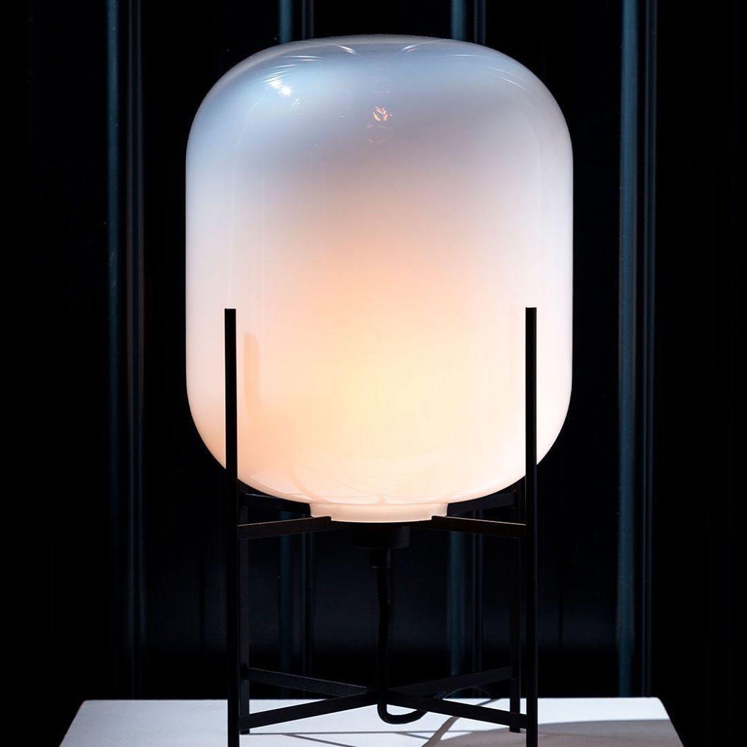 Gareth Glass Industrial Table Lamp-Neutral Decor