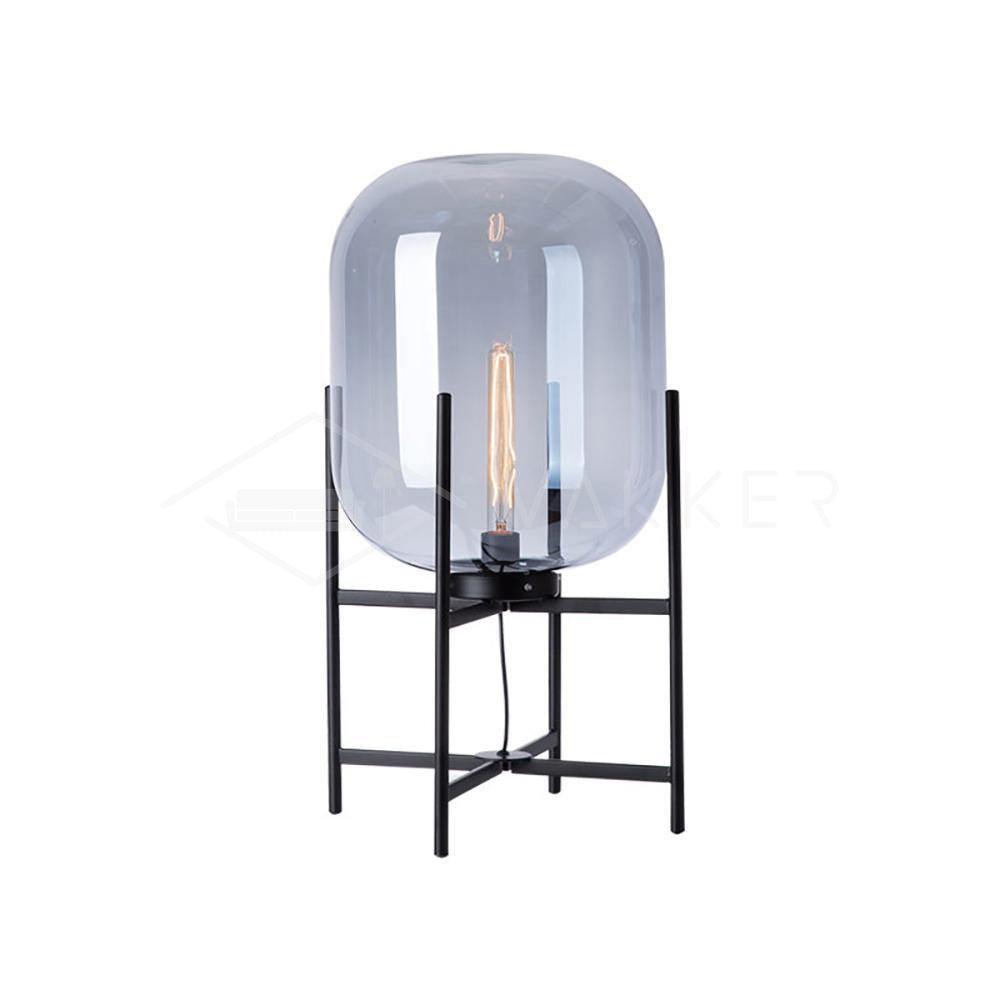 Gareth Glass Industrial Table Lamp-Neutral Decor
